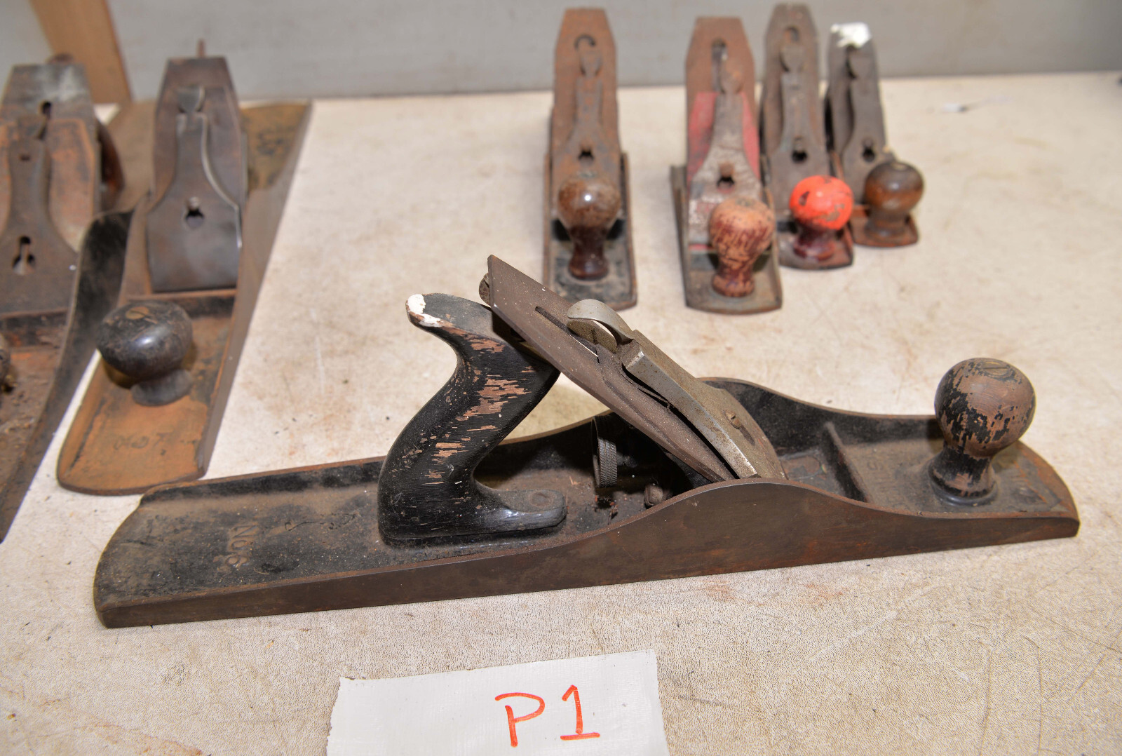 Woodworking plane lot No 8, 7, 6, 5, 4, 3, # 2 Stanley more collectible lot P1