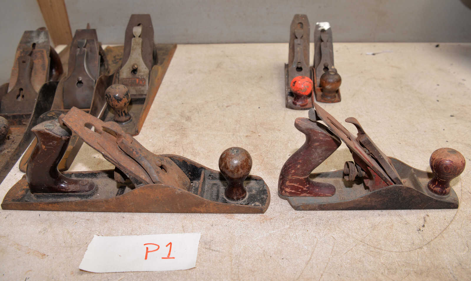 Woodworking plane lot No 8, 7, 6, 5, 4, 3, # 2 Stanley more collectible lot P1