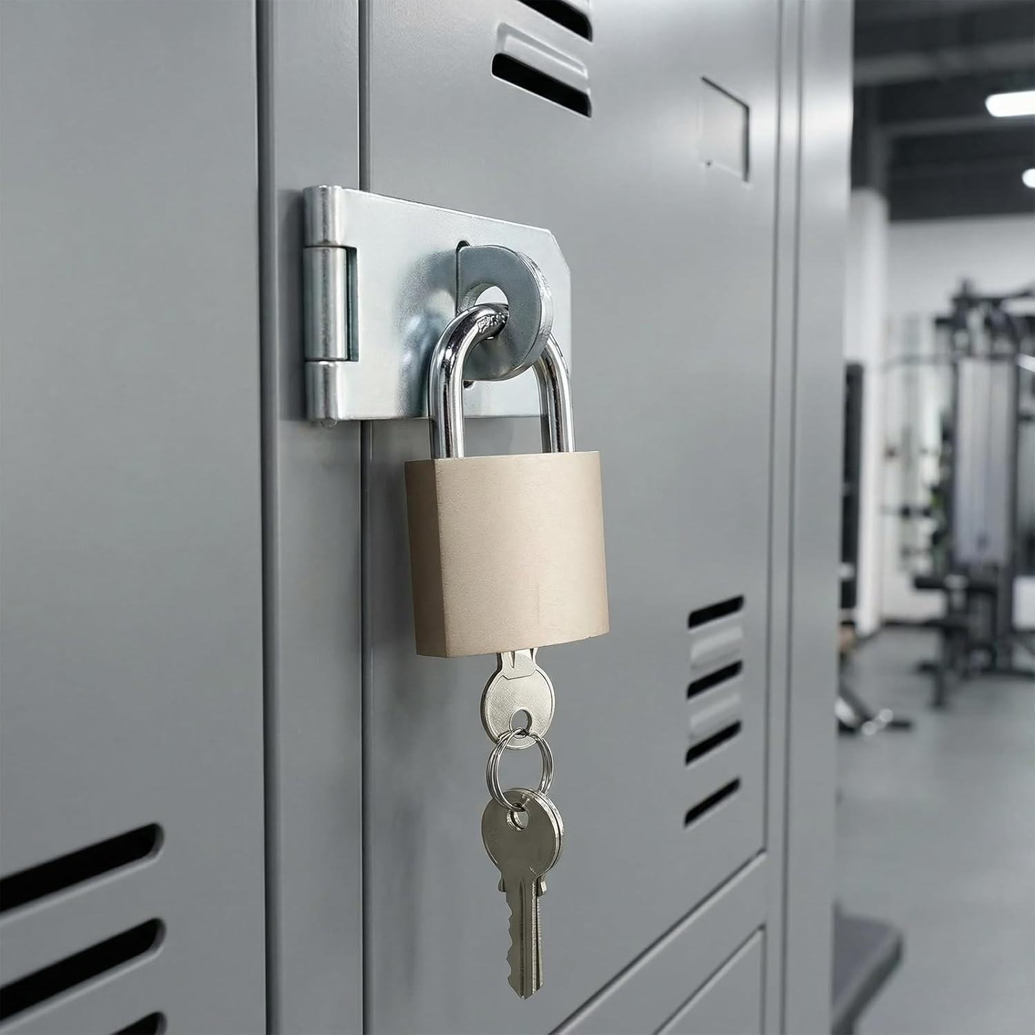 Elegant Silver Brass Padlocks – 4 Pcs Set with Matching Keys for Convenience