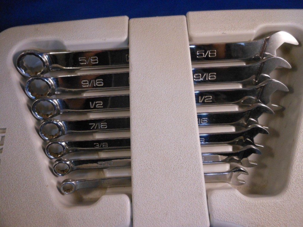 Rare 1st Gen KOBALT USA by Snap-on 1/4 to 5/8″ SAE 7 Pc Combination Wrench Set