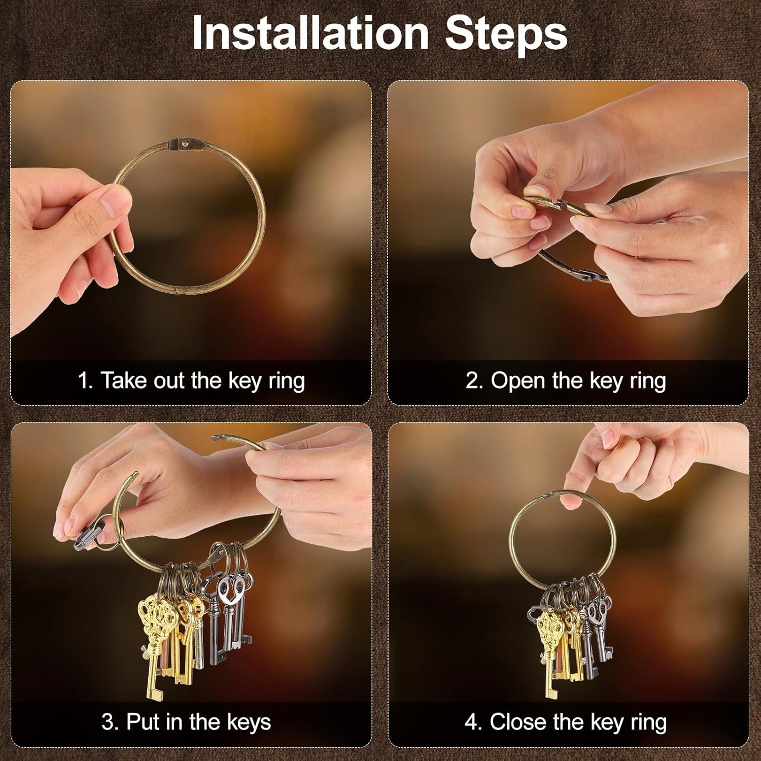 12pcs Skeleton Key Set | Universal Hollow Barrel Keys for Antique Cabinet Door