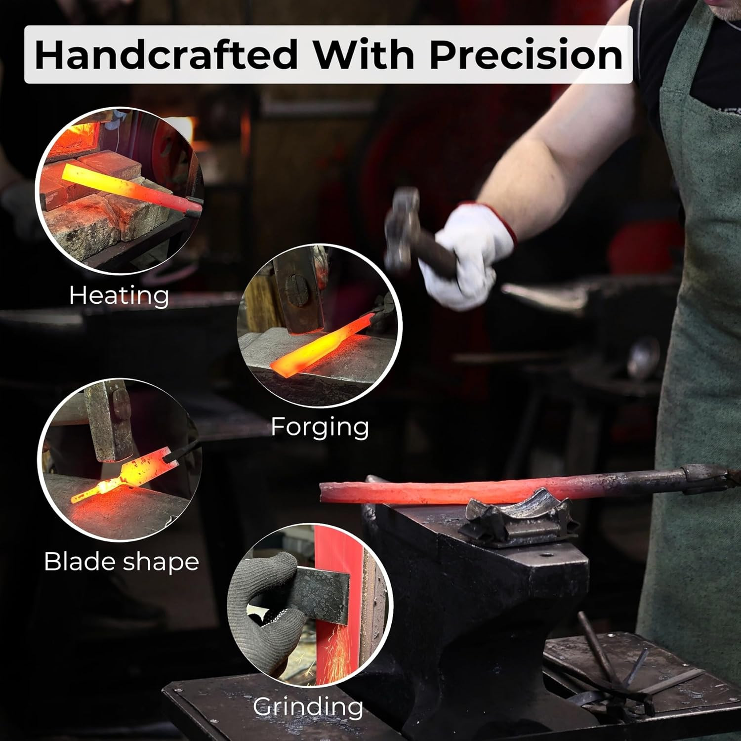 Sharky Hand Forged Carbon Steel Wood Carving Chisel – Pro Quality Tool