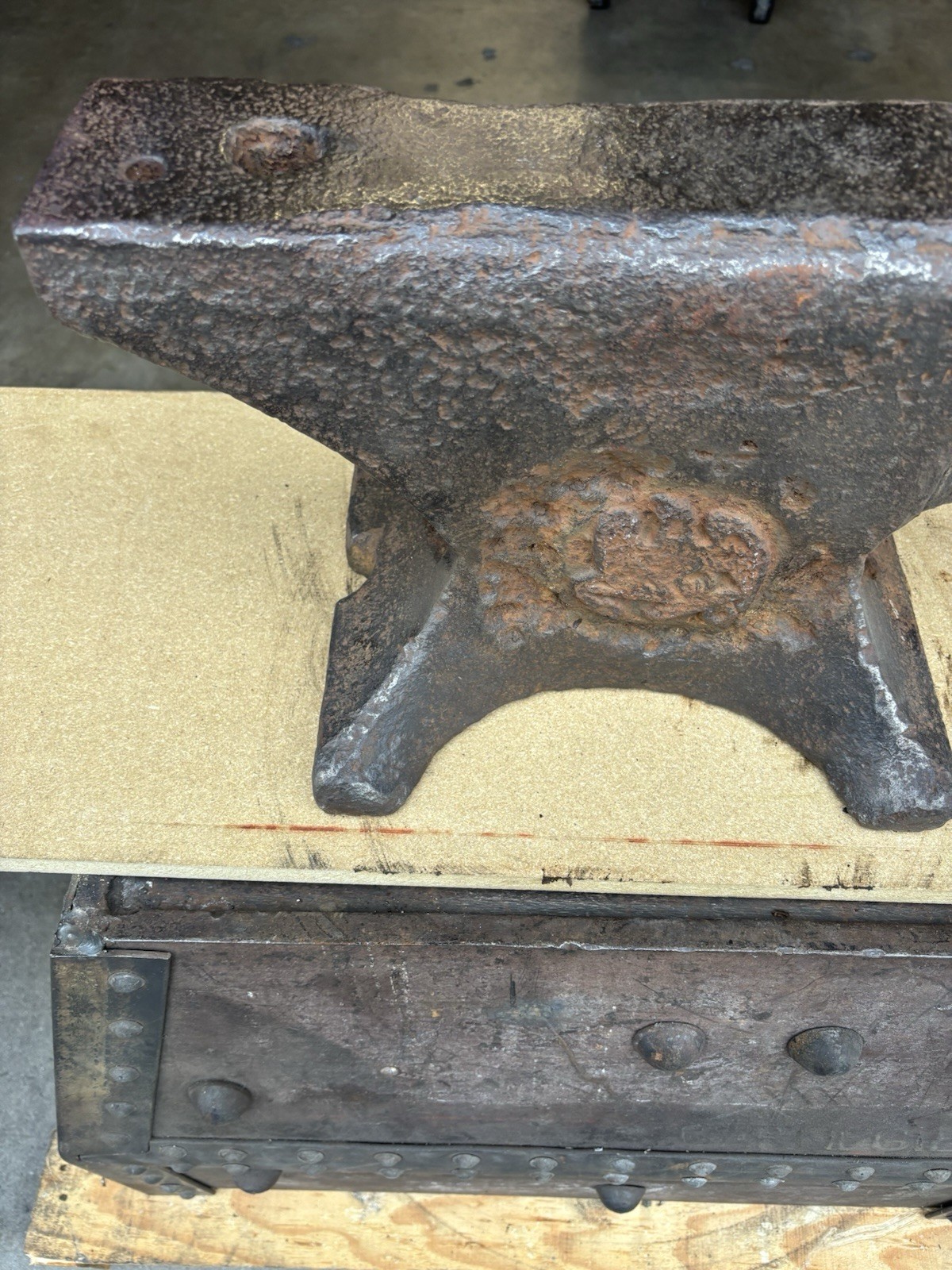 ANTIQUE FISHER NORRIS 1900S RARE ANVIL 21”x9.4” 150LB+