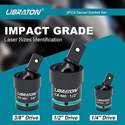 Libraton Swivel Socket Set, Impact Swivel Socket Set, Wobble Socket, Impact G…