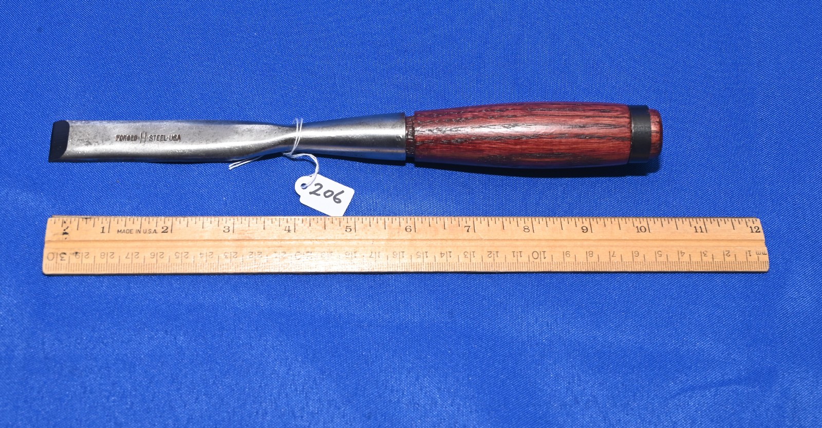 206 Razor Sharp Vintage Harrold 3/4″ Round Back Socket Chisel (Trademark H)