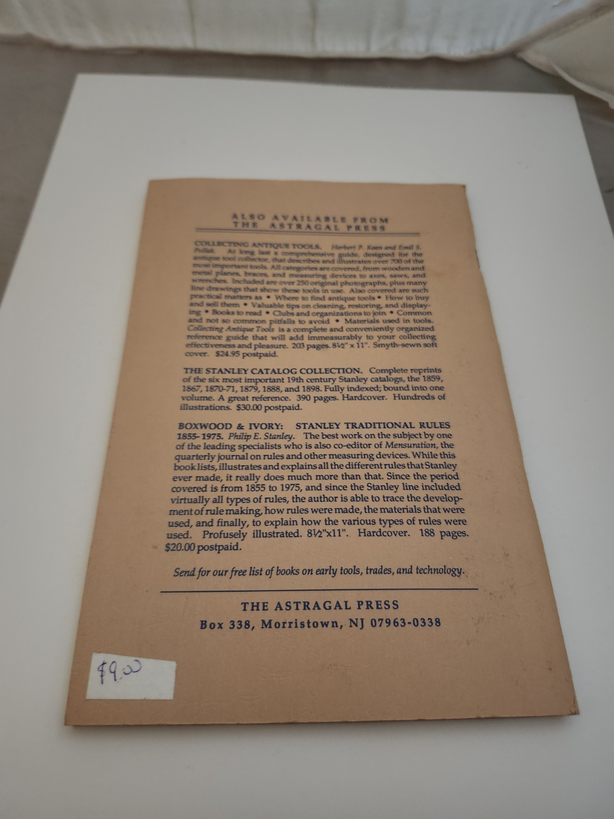 1914 CHAPIN-STEPHENS CO CATALOG 114 OF RULES, PLANES, GUAGES, PLUMBS…, REPRINT