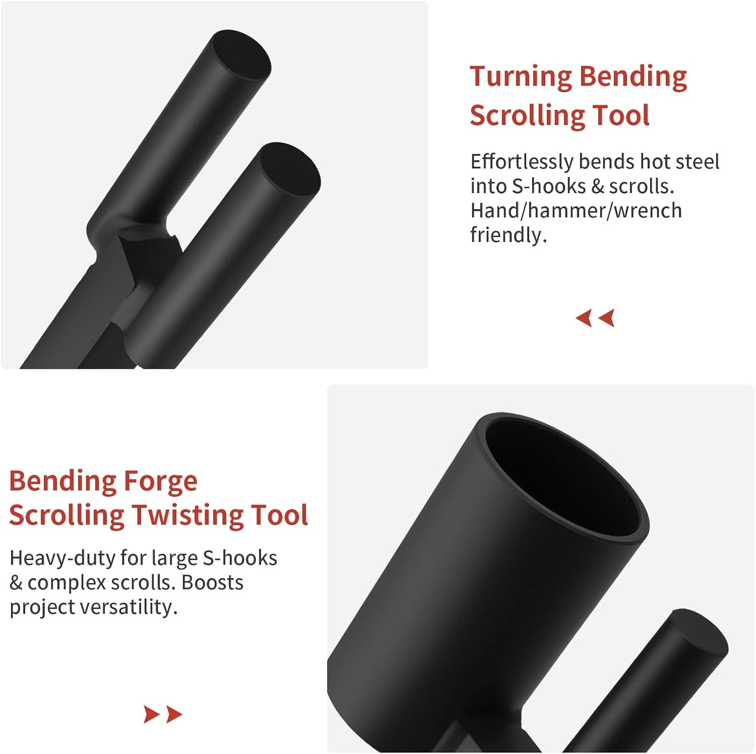 1 inch Blacksmith Anvil Hardy Hole Tools Set Blacksmithing Forging Tool (5 PCS)