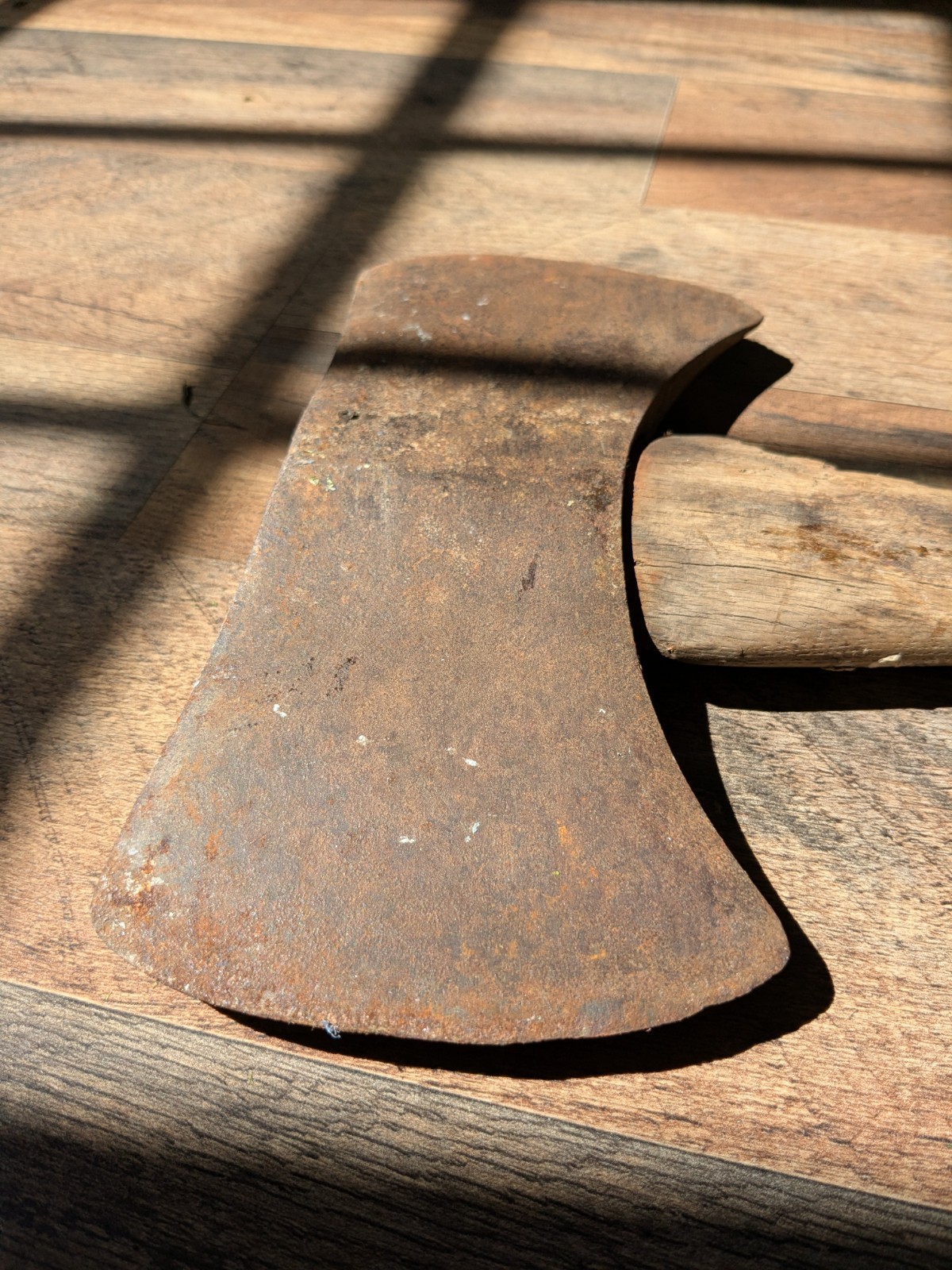 Antique Old Rare 3-1/2 Lb Double Bit Axe Head Only Tool Marked Maine USA