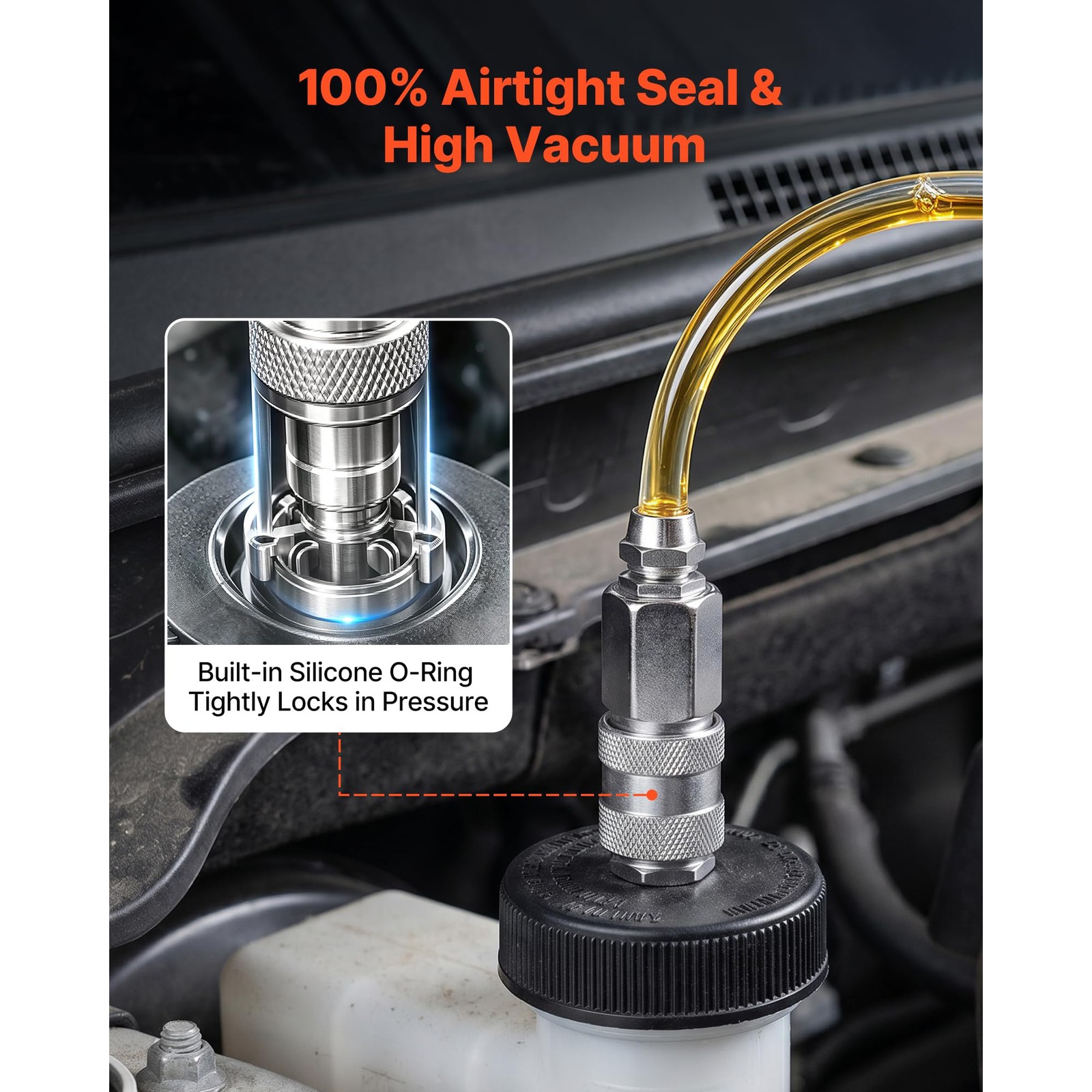 VEVOR Brake Bleeder Kit, 3L Manual Brake Fluid Bleeding Kit with 1L Waste Bottle