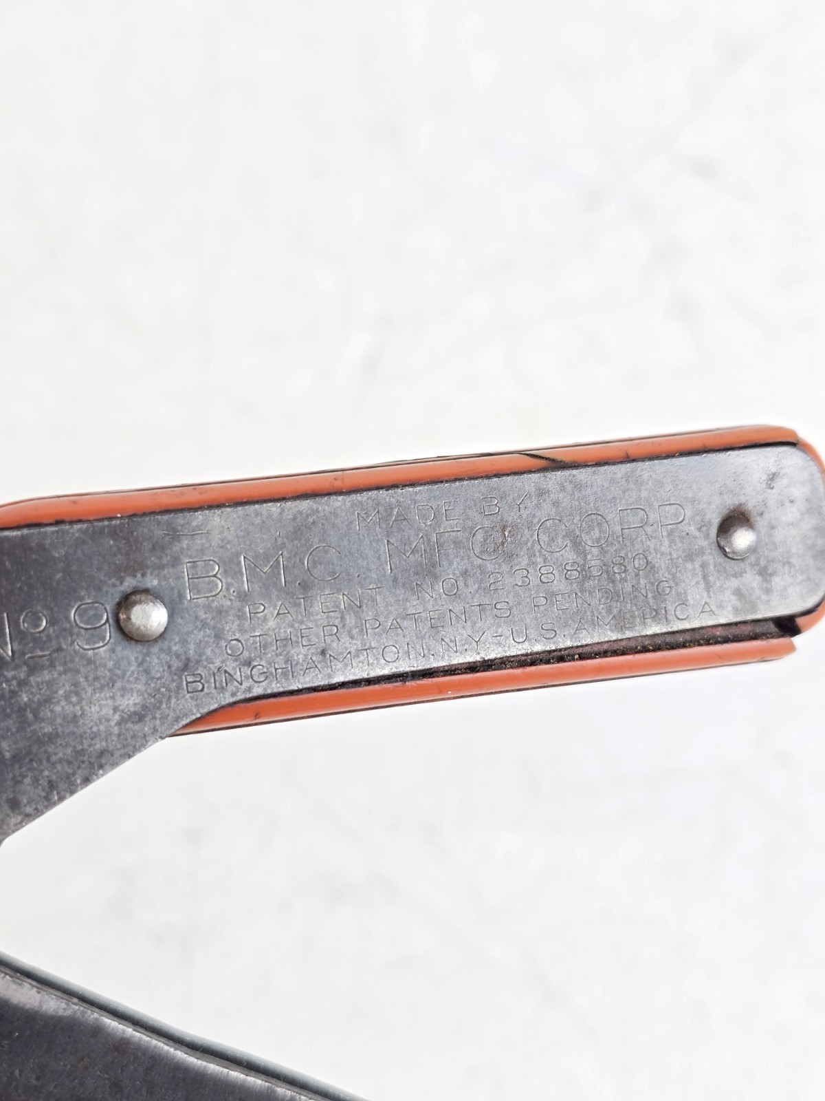Vintage BMC MFG. CORP No. 9 Pressure Lock Pliers Wrench Binghamton N.Y.