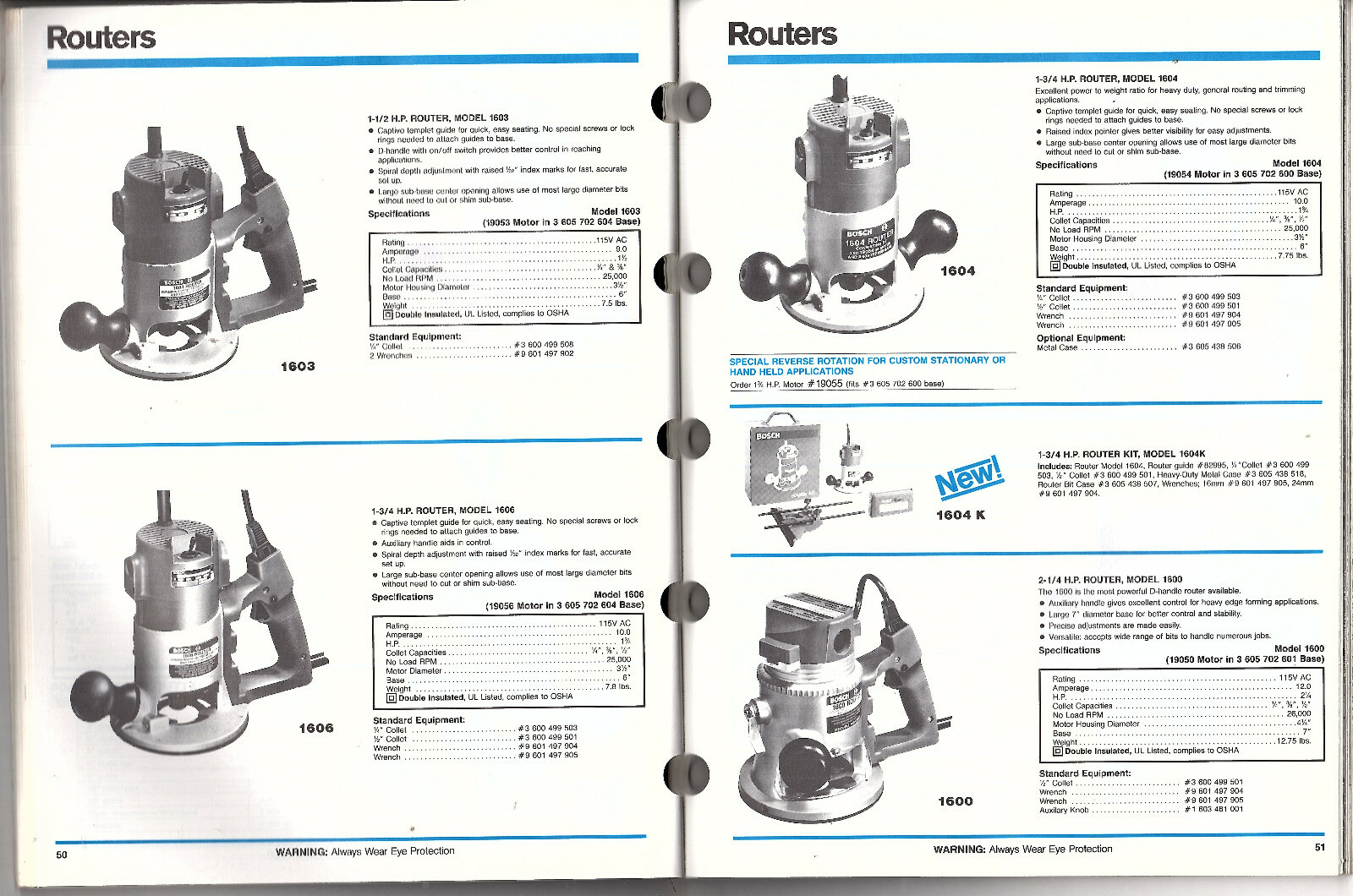 Power Tools Vintage 1987 Catalog Robert Bosch Corp Drills Saws Hammers Routers