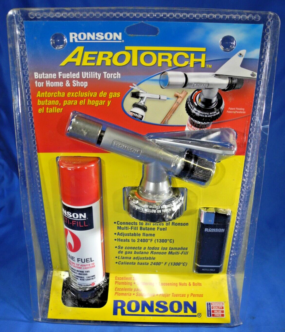 VINTAGE RONSON BUTANE Aero TORCH KIT 80001 (NEW & SEALED!)
