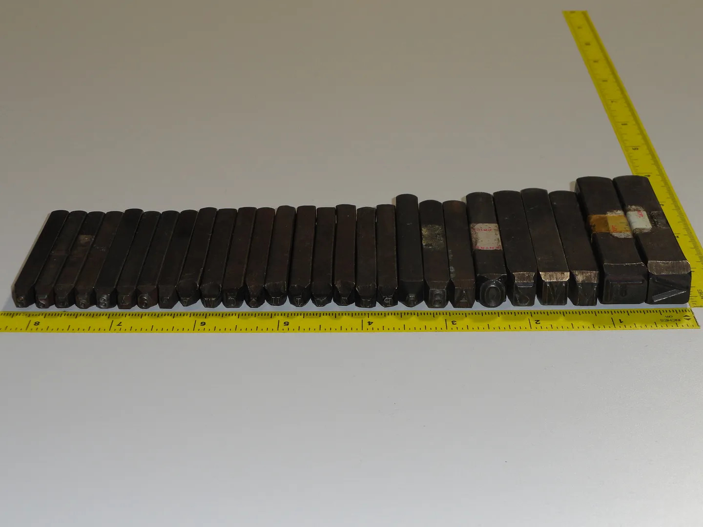 VTG Lot of 27 Letter & Number Punches – Stamps Unused NOS Mixed Sizes Not a Set