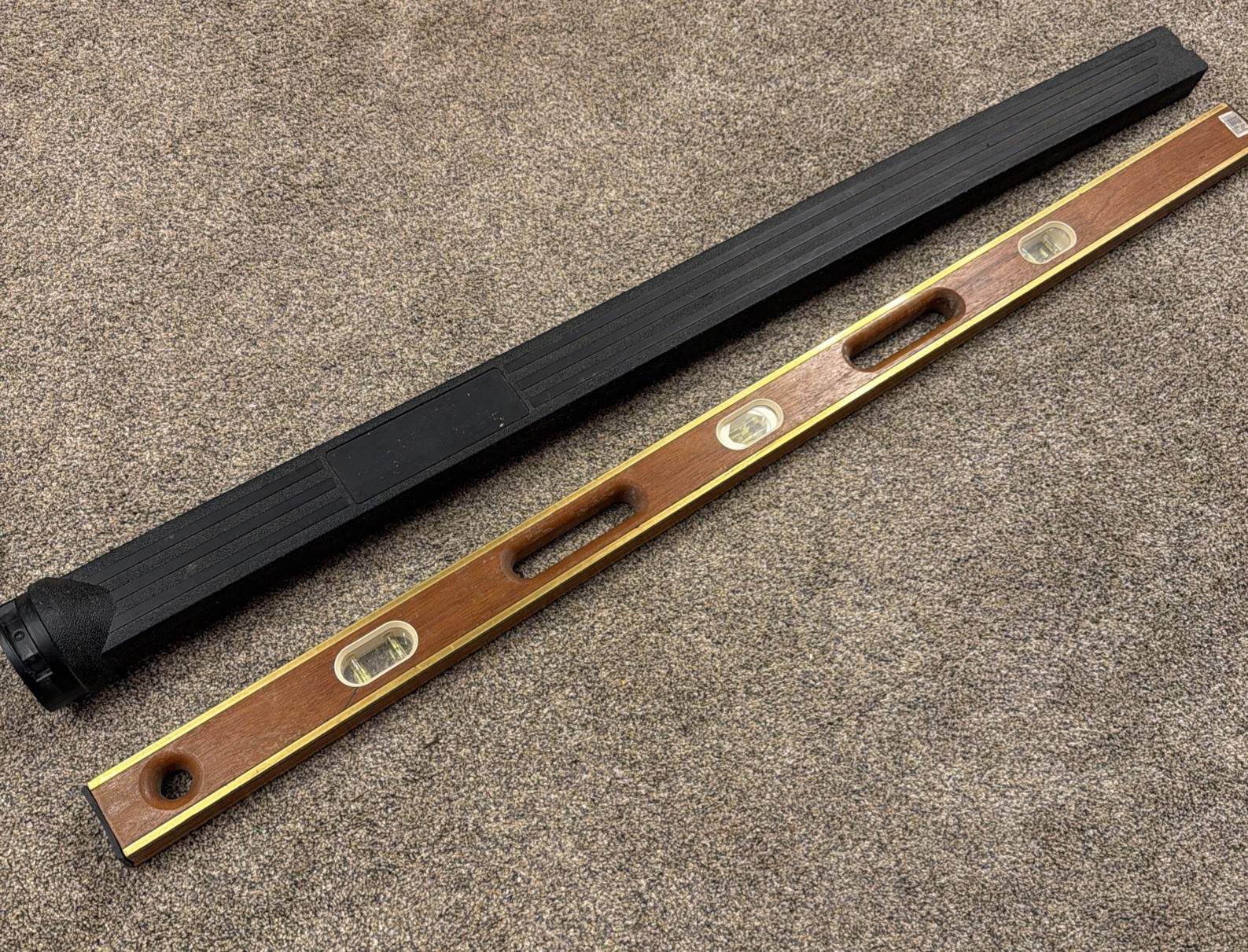 VTG Empire Tools 48” Inch Wood Level Black Hard Plastic Case 80th Anniversary