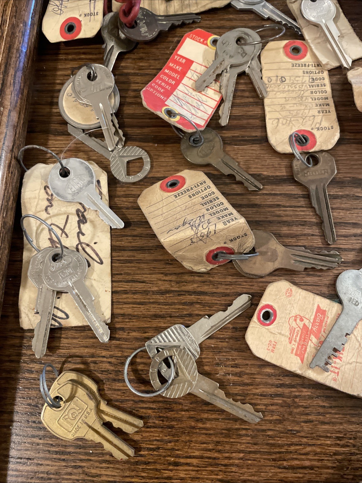 Lot of Old Keys Original Vintage Car Dealership Gas Locks Misc Ford Mercury