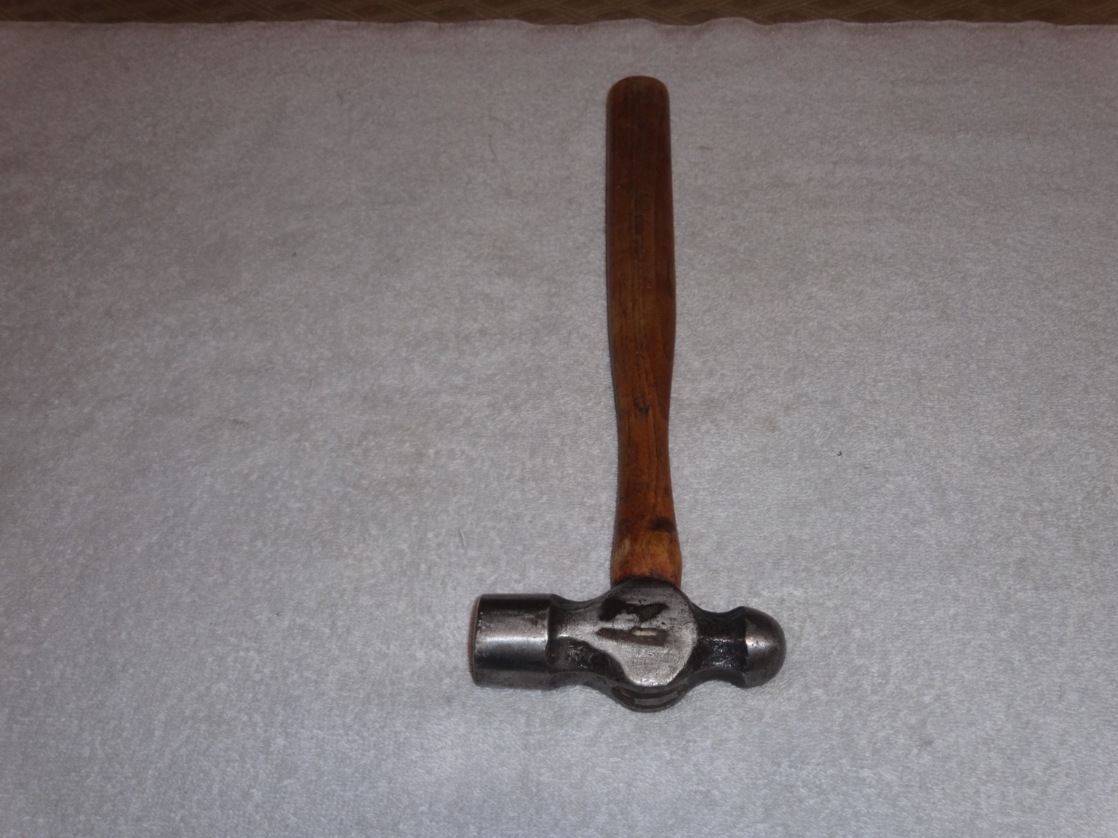 ANTIQUE ORIGINAL 14″ WOOD METAL BLACKSMITH HAMMER TOOL MALLET W.R. ALLEN GUN MFG
