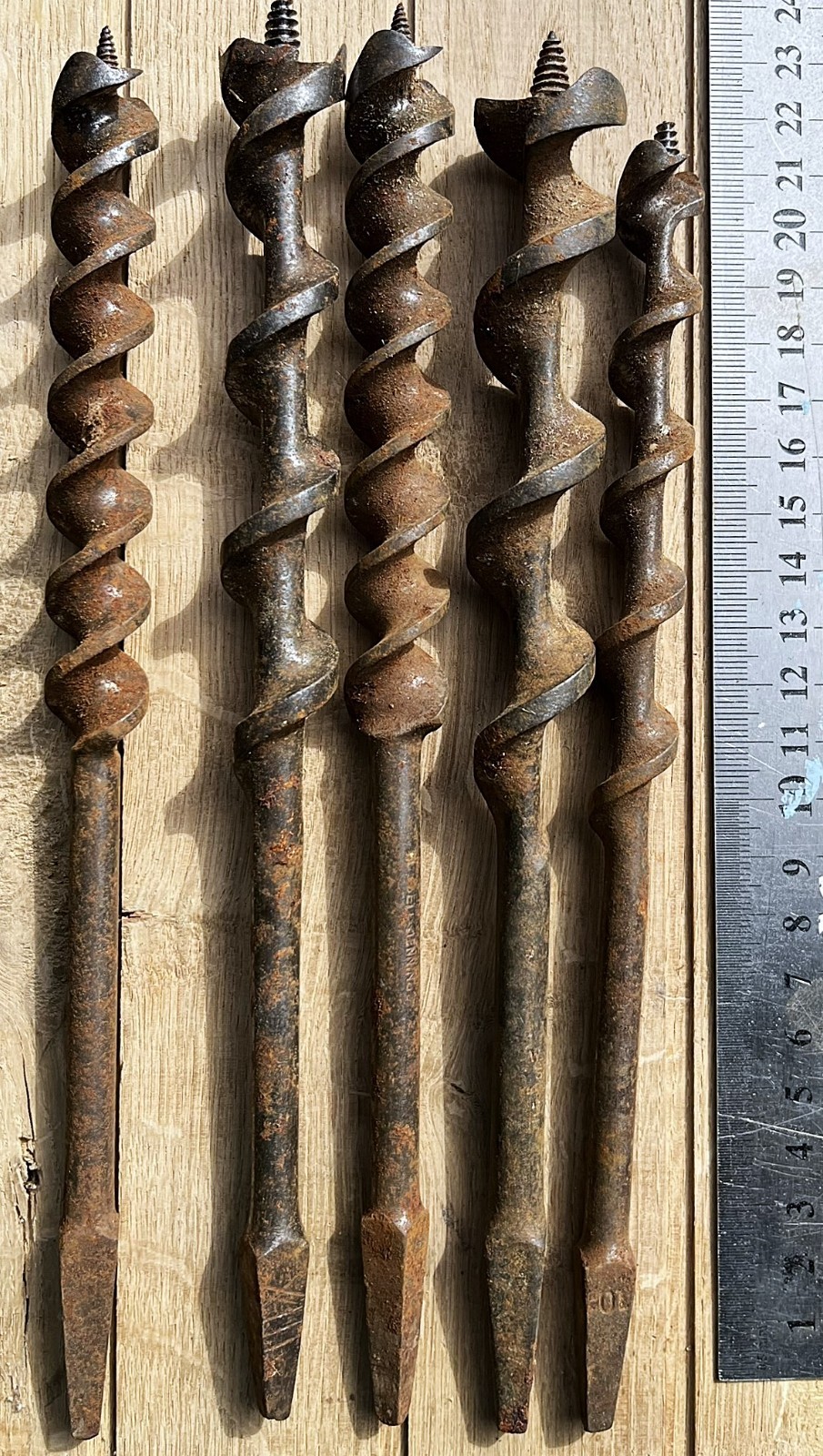 10x Vintage – Auger – Tang Tapered Square Shape Connection Point