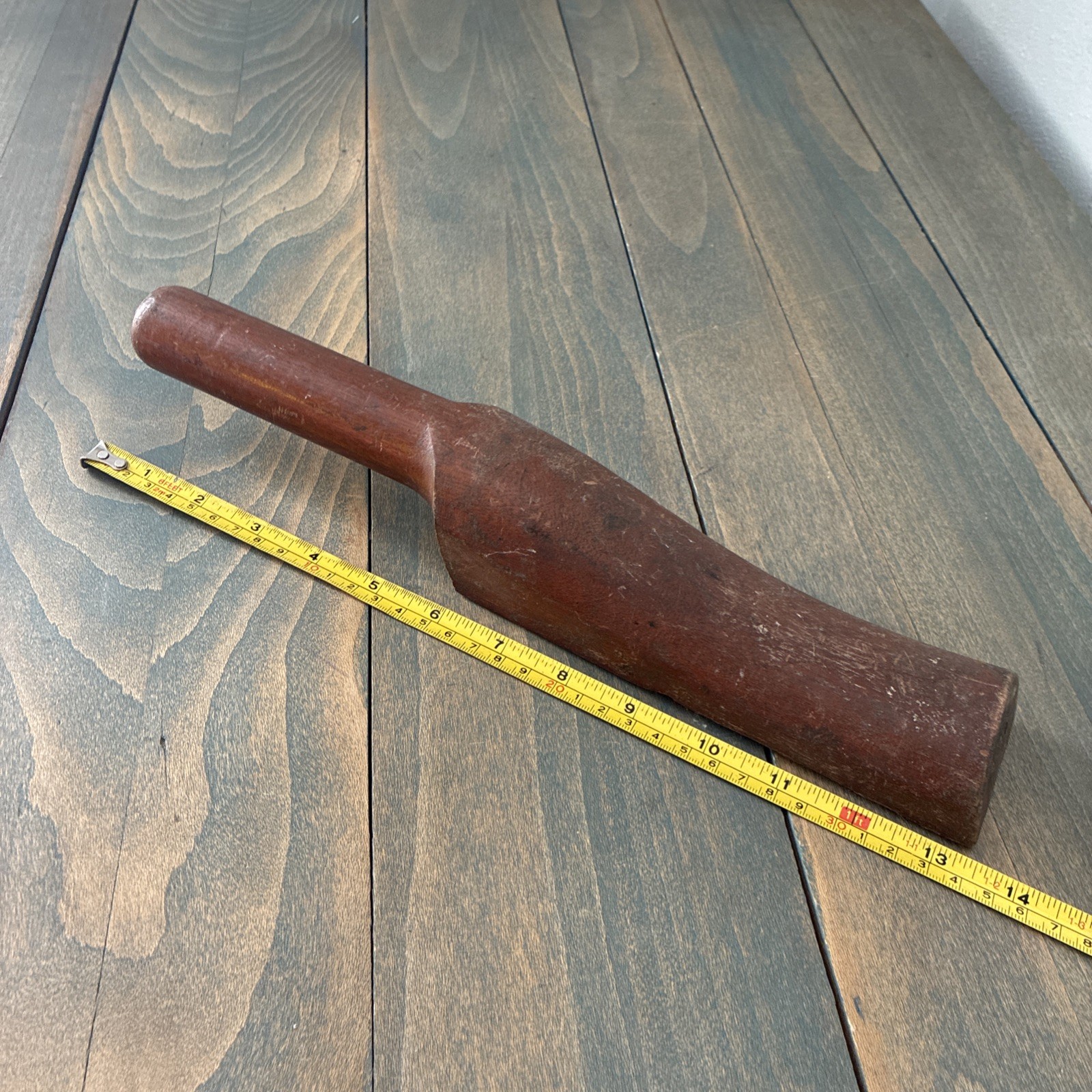 Vintage GMP Co Roughneck Lineman Wooden Lead Dresser Metal Shaping Tool (V9)