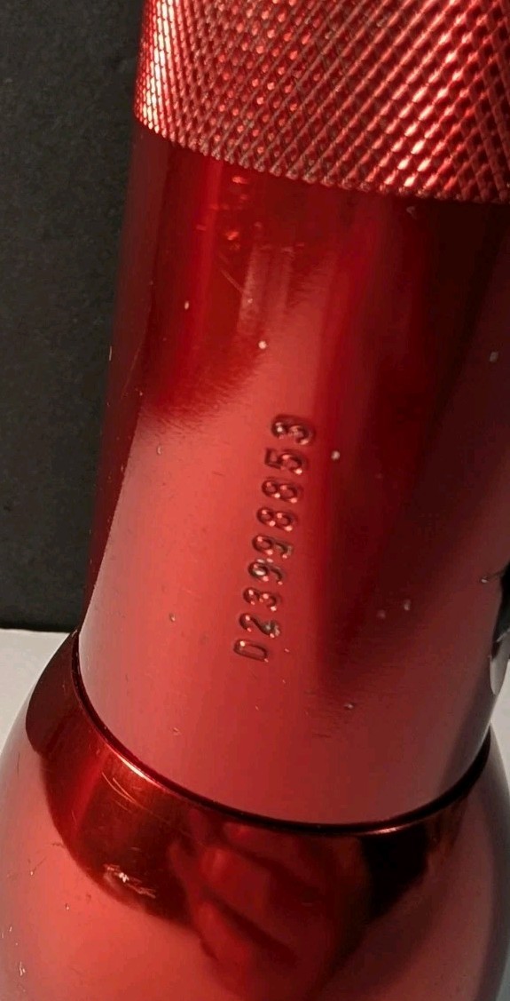 Vintage Black & Decker Industrial Mag-Lite Flashlight – Rare Red Anodized 2-D…