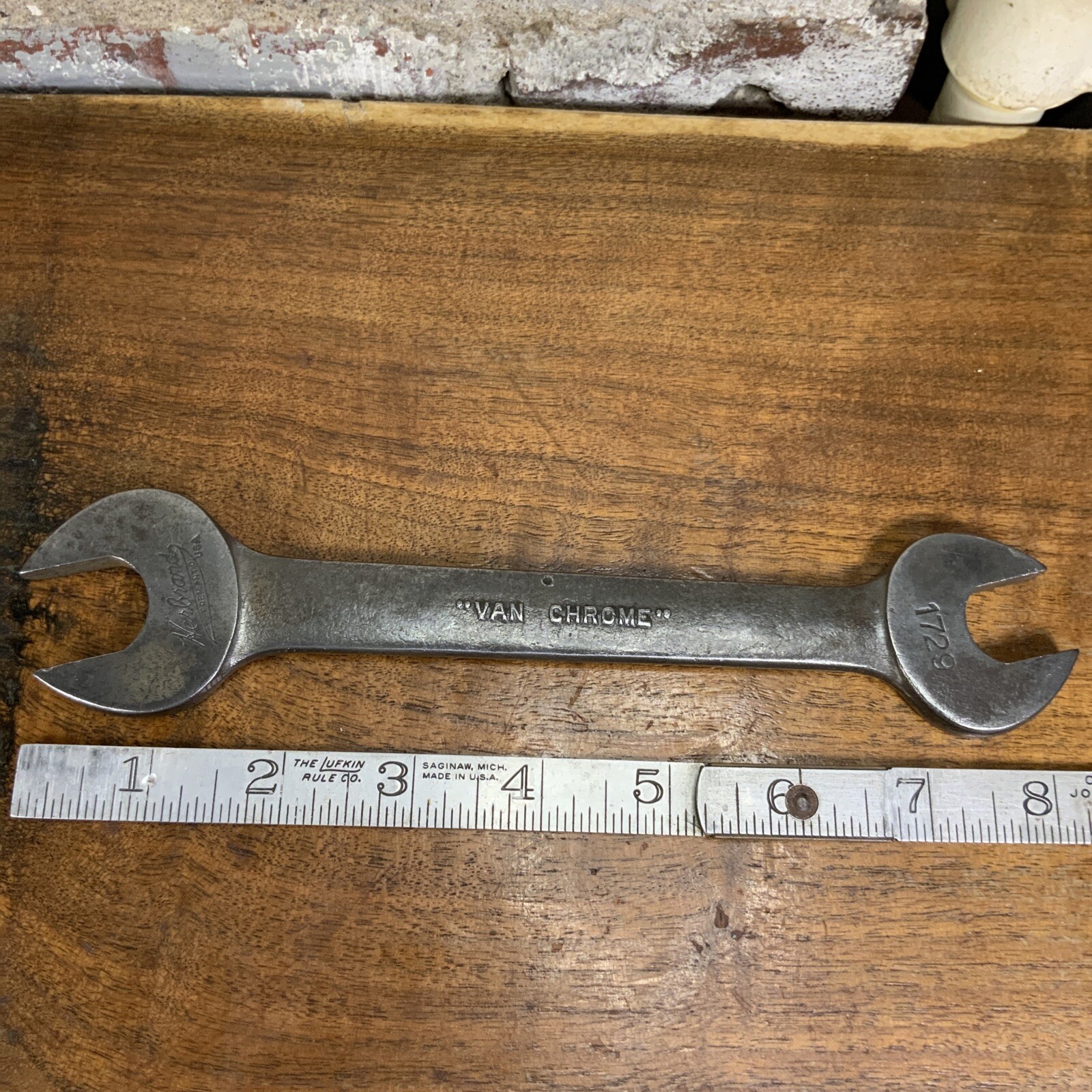 Vintage Herbrand Open End Wrench 3/4” By 5/8” “ Van Chrome” USA #1729