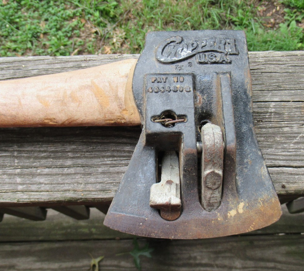 Vtg Chopper 1 Log Splitting Axe Maul Spring Loaded w/ Original Handle