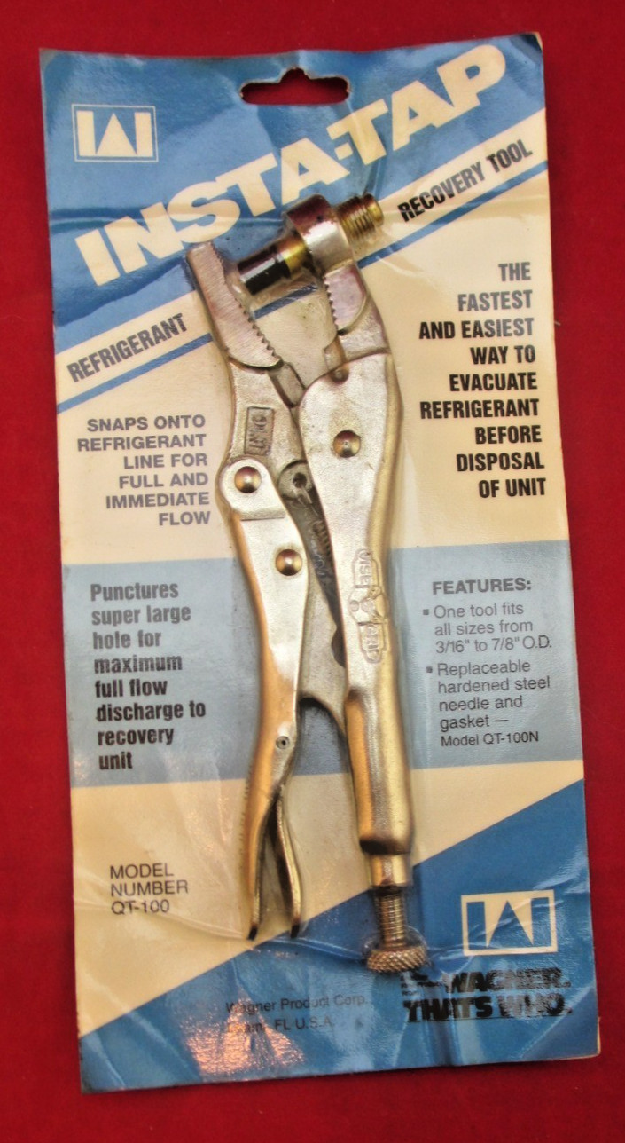 Ultra rare Vtg NOS Vise Grip pliers Wagner Insta-Tap recovery tool QT-100 Sealed