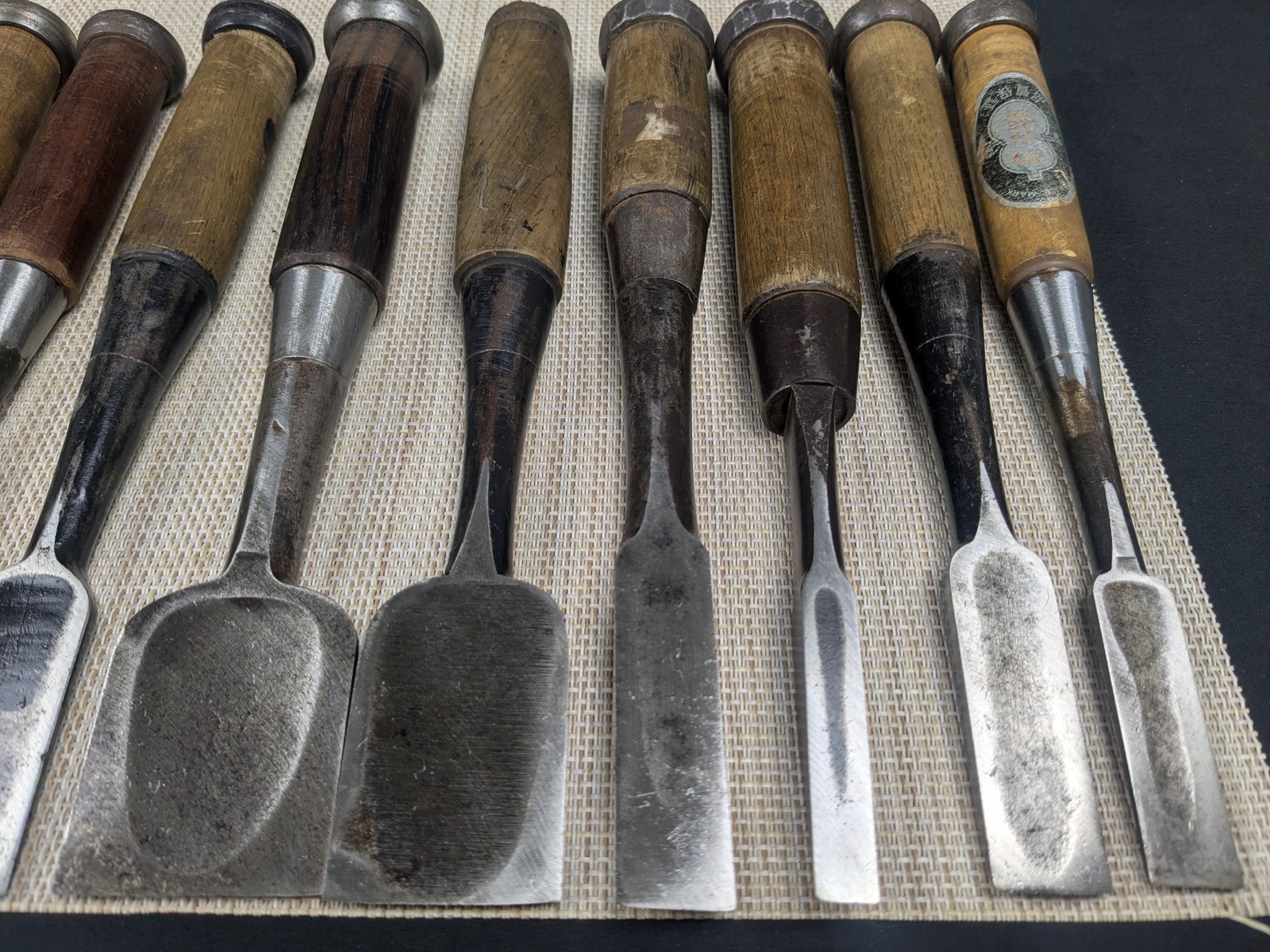 Japanese Chisel Nomi Carpenter Tool Set of 50 Hand Tool wood working