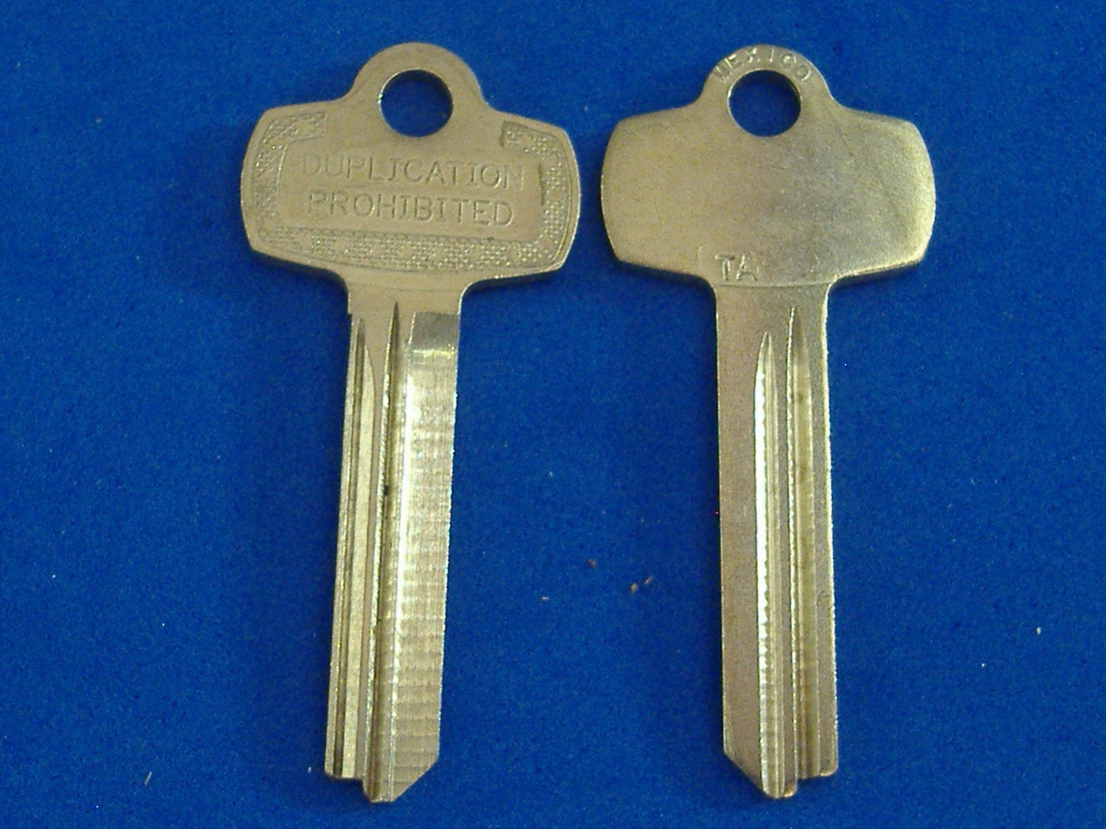 TWO NICKEL SILVER FITS BEST KEY BLANKS FOR “TA” KEYWAY