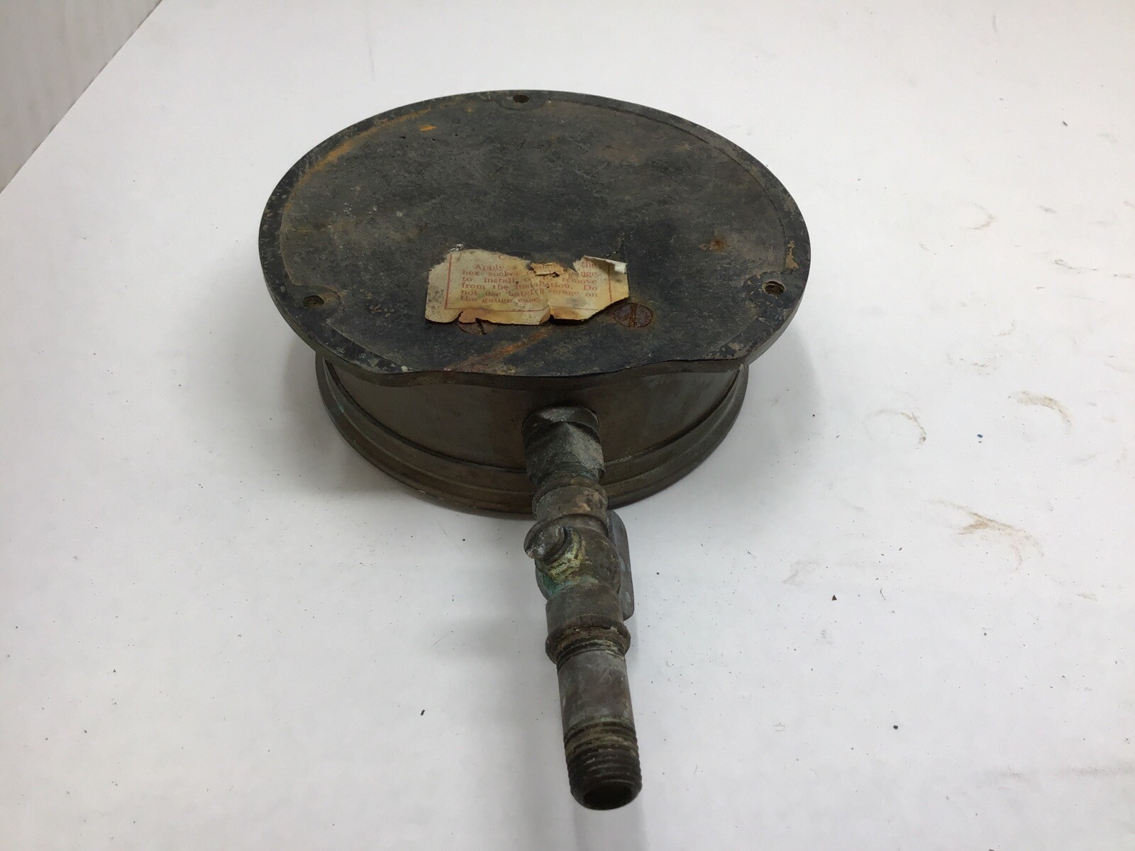 VINTAGE LONERGAN BRASS GAUGE 1-100 psi Steam Pressure Industrial Free Ship