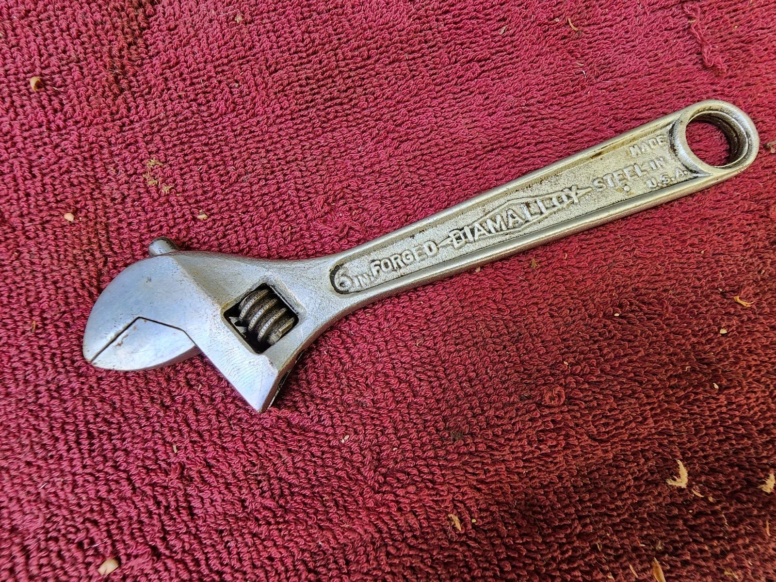 Vintage Diamond Calk Horseshoe Co. Diamalloy 6” Adjustable Wrench, USA
