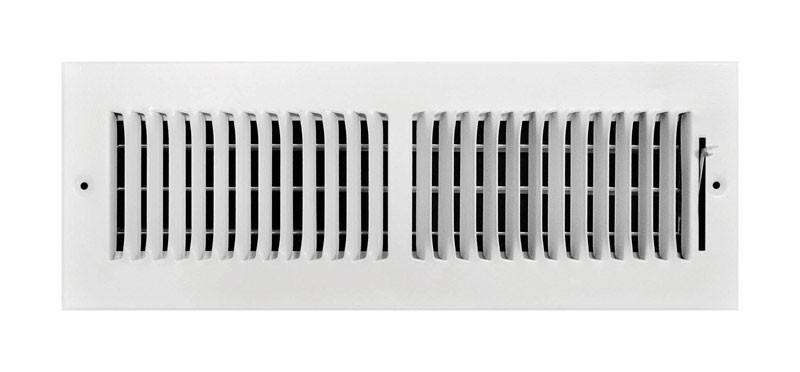 Tru Aire 4×14 2-Way White Powder Coat Steel Wall/Ceiling Register