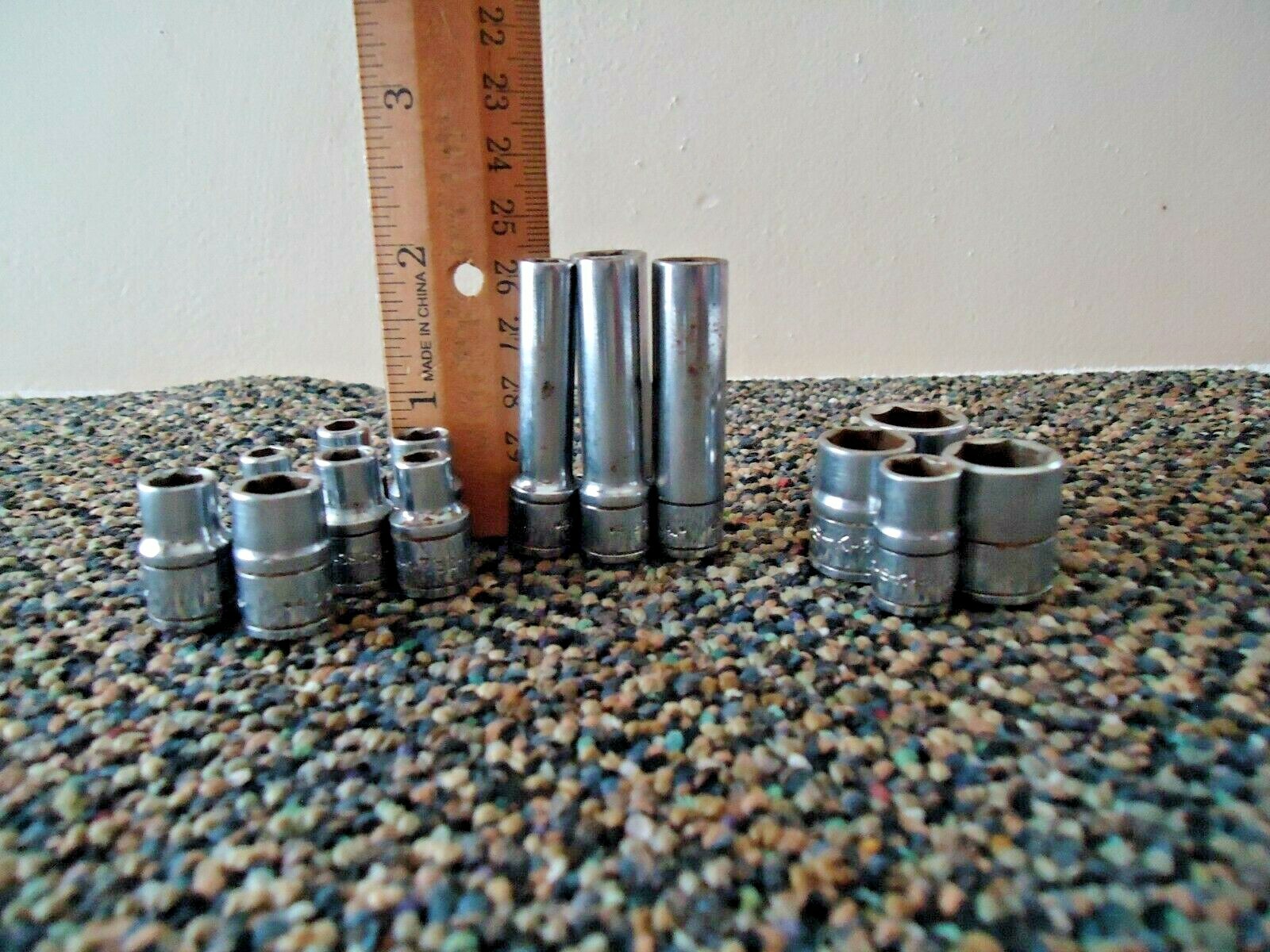 Vtg S-K 1/4″ Mixed 16 Piece Lot Includes # 40970 Ratchet And Various 1/4″ Socket