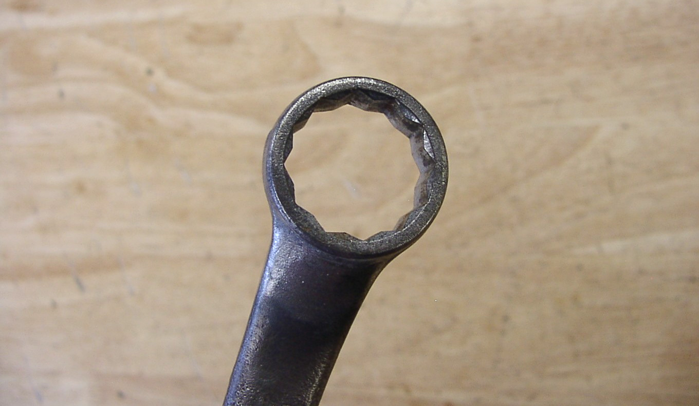 Vintage Unbranded Offset Single 12 Point Box End Machinist Wrench,1″ X 8″,VGC