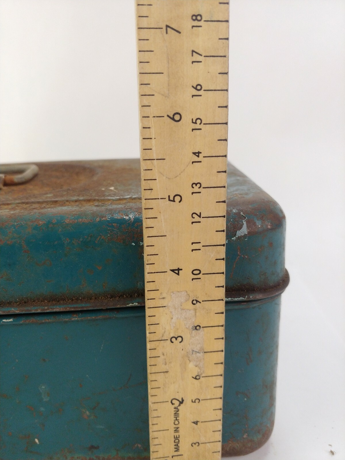 Union Steel Tackle Tool Box Vintage Green Metal Utility