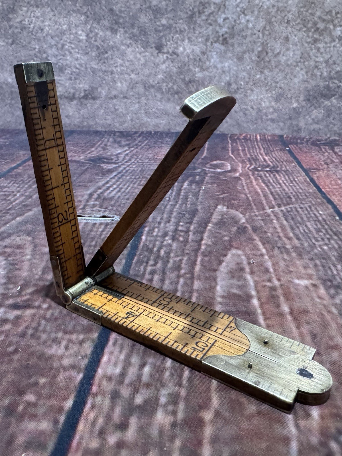 Vintage Lufkin No. 386 Folding 12in. Ruler / Caliper