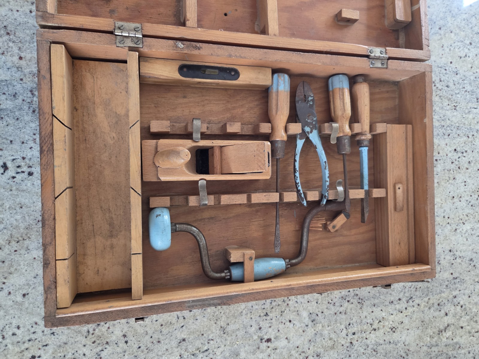 VINTAGE #602 HANDY ANDY CARPENTER TOOL CHEST INCOMPLETE SET IN ORIGINAL BOX