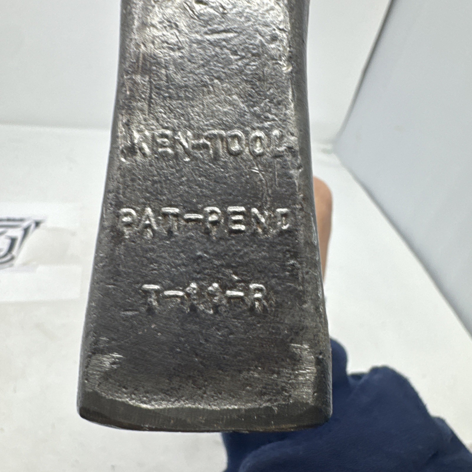 Vintage & Rare KEN TOOL Tire Hammer ~ T-11-R ~ Pat. Pend. ~ Wooden Handle 15+”