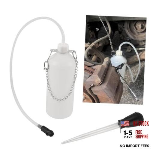 Brake Bleeder Kit with 1L Brake Bleeder Bottle & 30ml Fluid Extractor,One