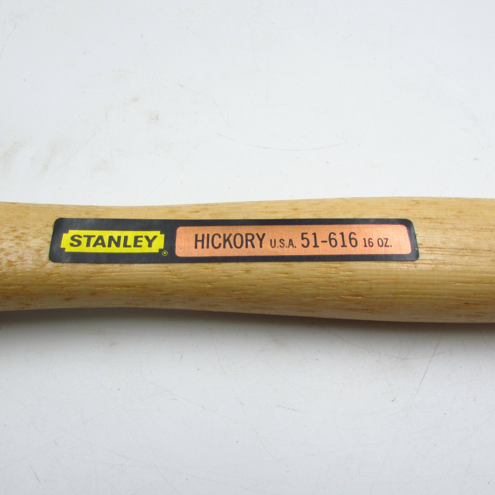 Vintage Stanley Hickory 51-616 Claw Hammer 16 ounce Smooth Head USA Made