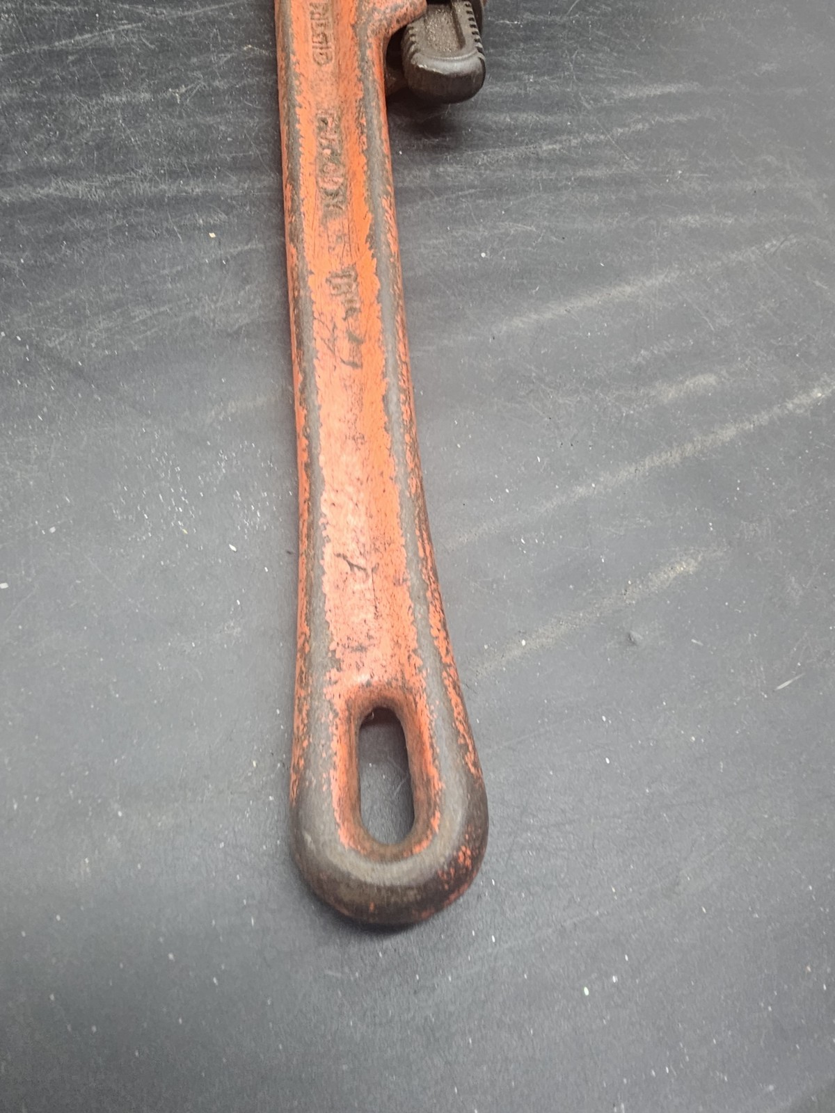 Pipe Wrench Rigid 18″ Heavy Duty The Ridge Tool Co Elyria Ohio USA Tool Vtg