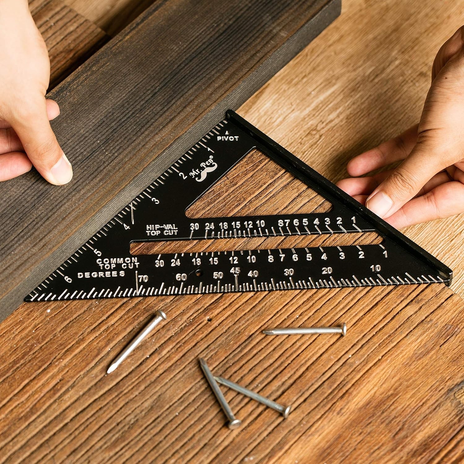 – Metal Square Ruler, 7 Inch, Aluminum Rafter Square, Carpenters Square Tool, Ca