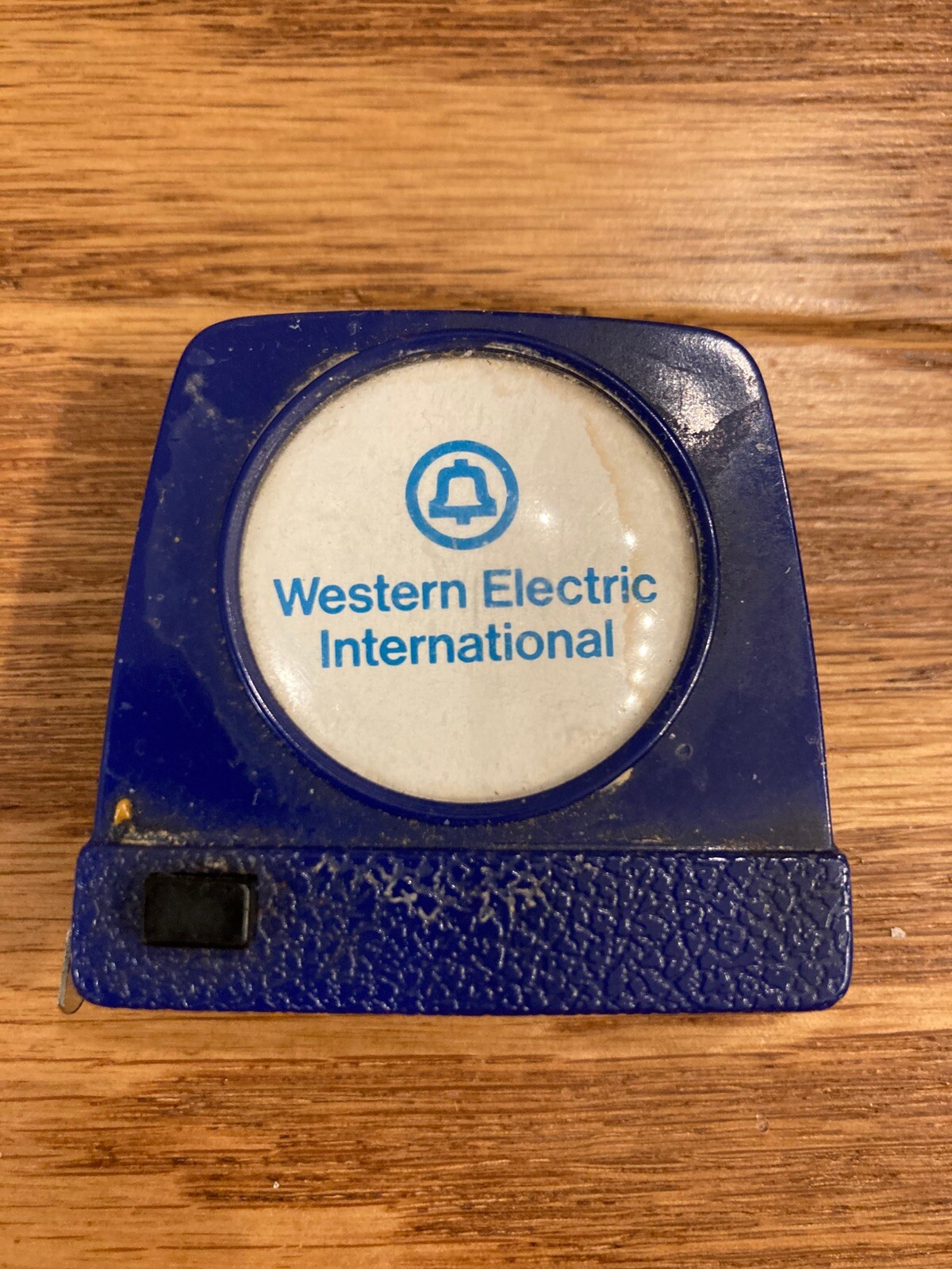 Western Electric International Tape Measure Advertising Blue Works Made USA