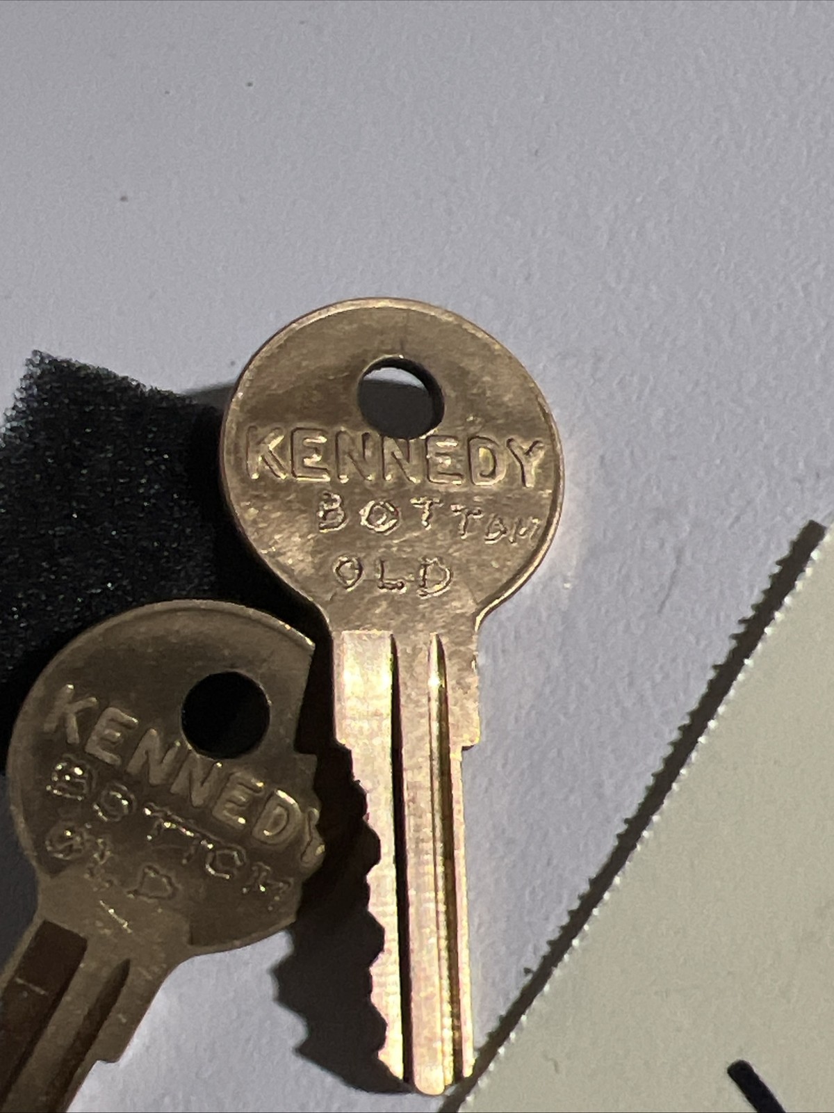 Kennedy Toolbox Key Original Number T264 Cut Brass Replacement Tool Box Pair