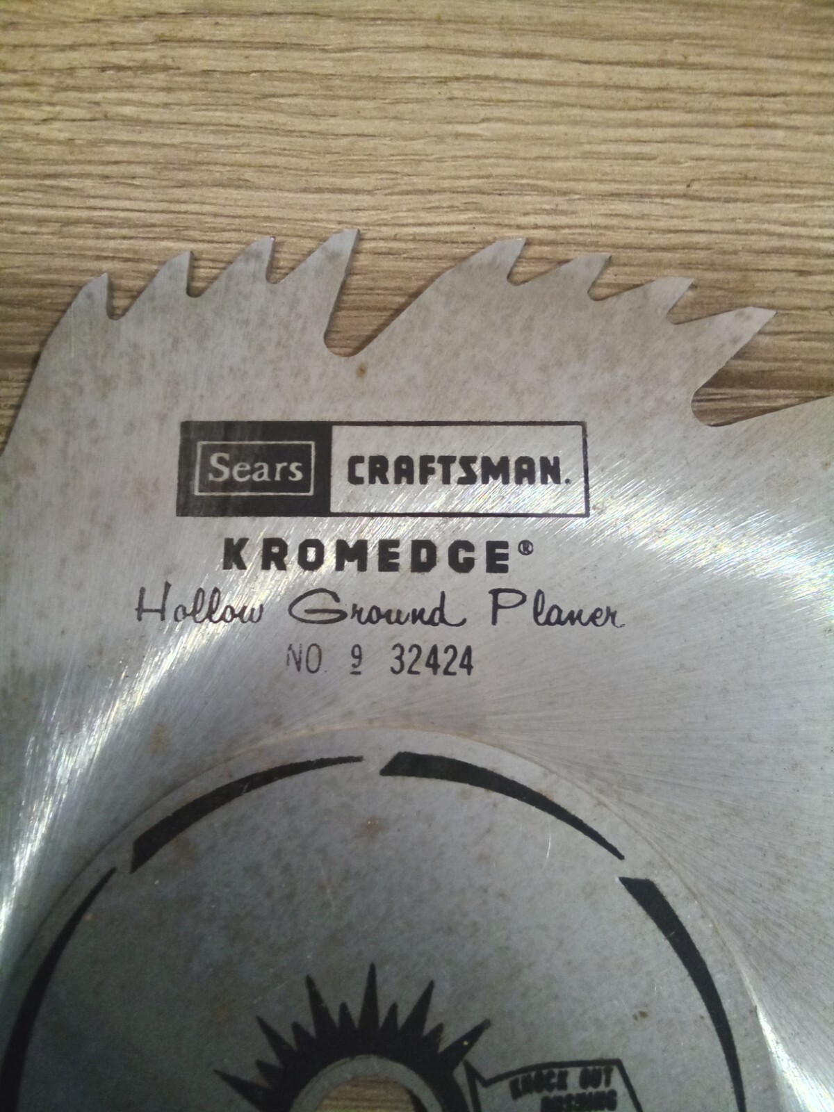 Vtg NOS Craftsman (9-32424) Kromedge 8” Saw Blade Hollow Ground Planer USA