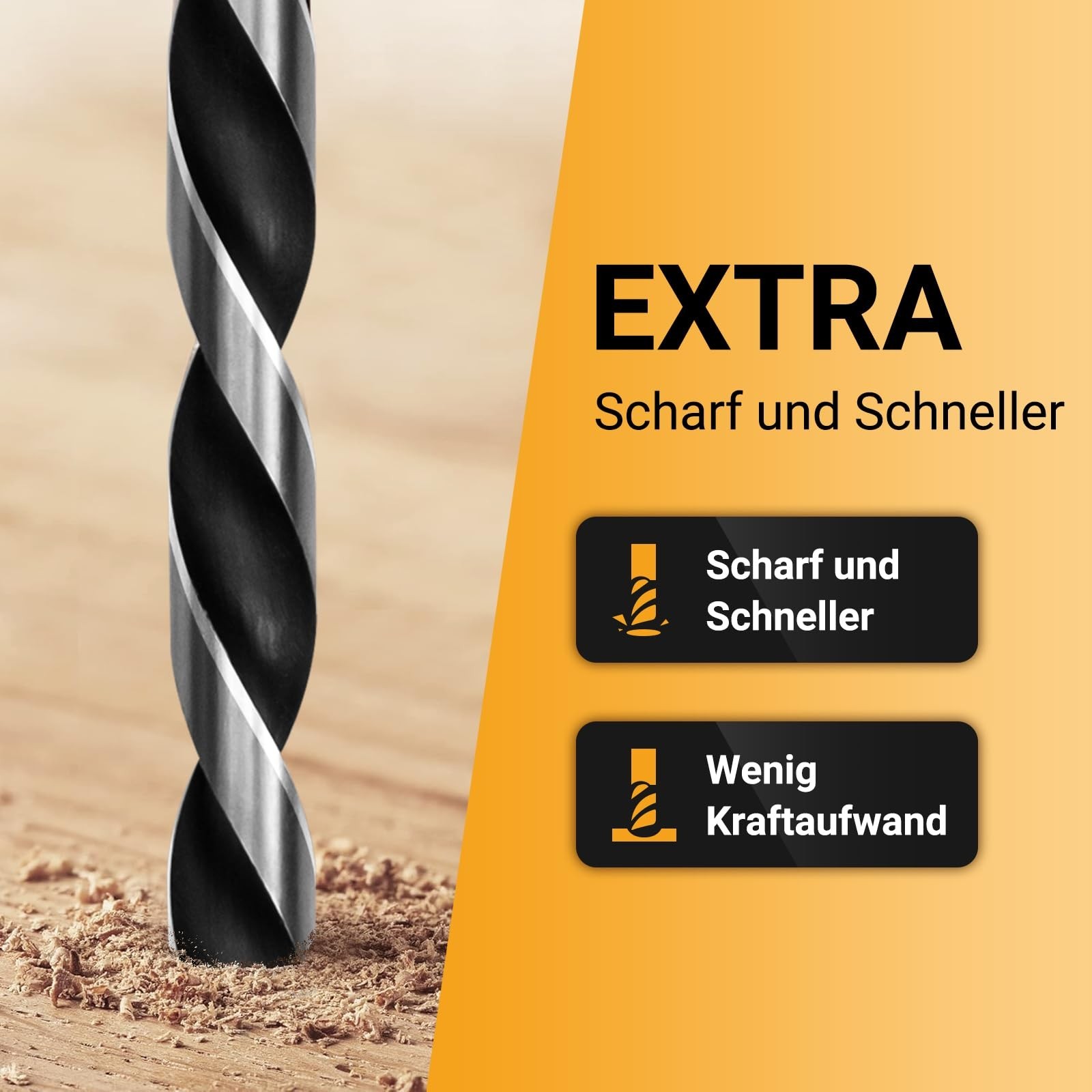 Extra Long 230mm Brad Point Wood Drill Bit Set Metric – 7 Pack Carpenters Qua…