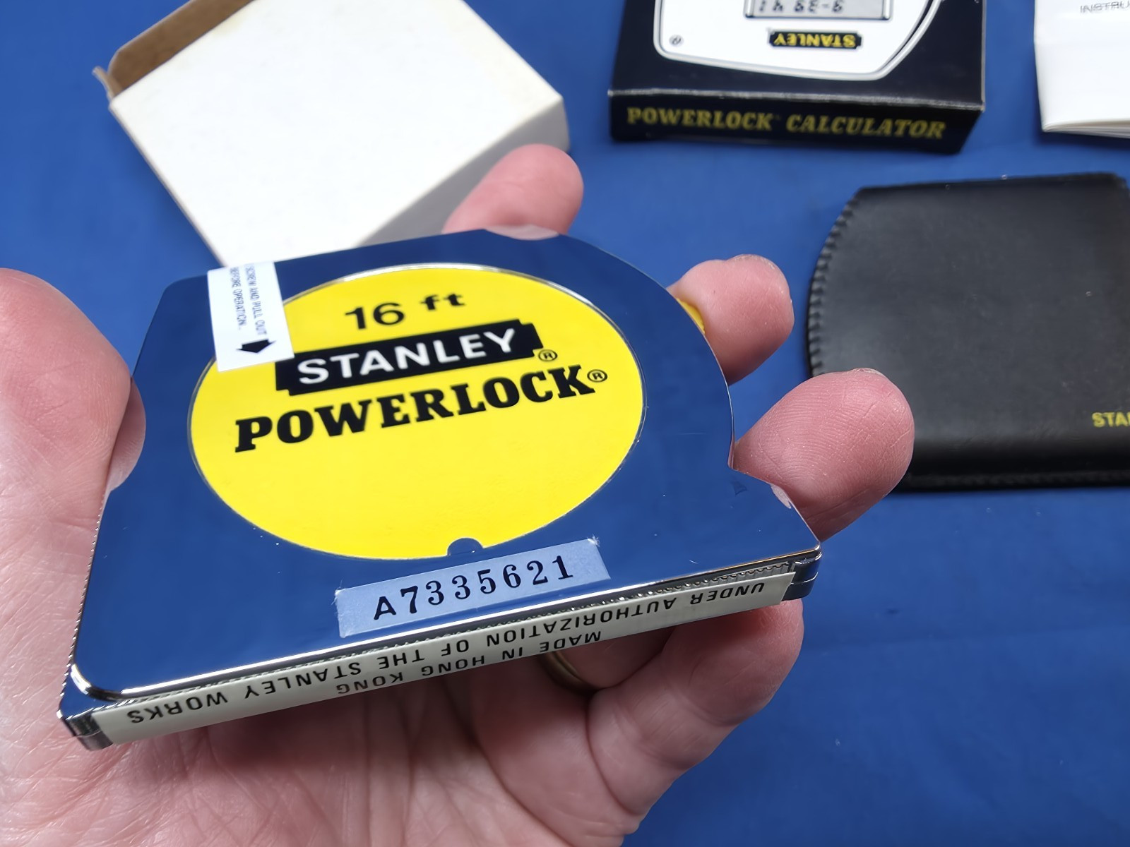 Vintage Stanley Powerlock Tape CALCULATOR Unused In the Box
