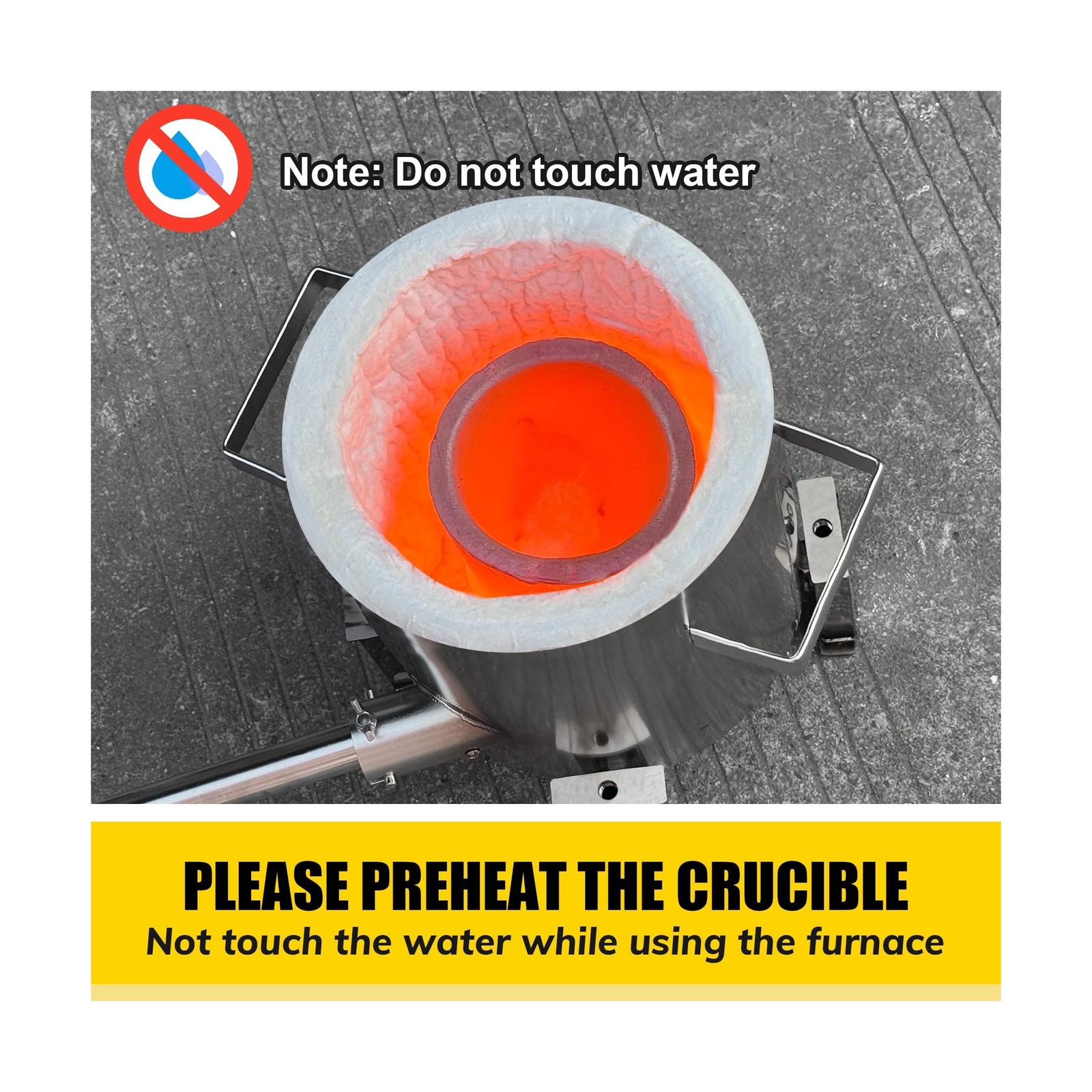 Nelyrho Propane Smelting Furnace Kit with 7kg Crucible, Support Stand, Tongs …