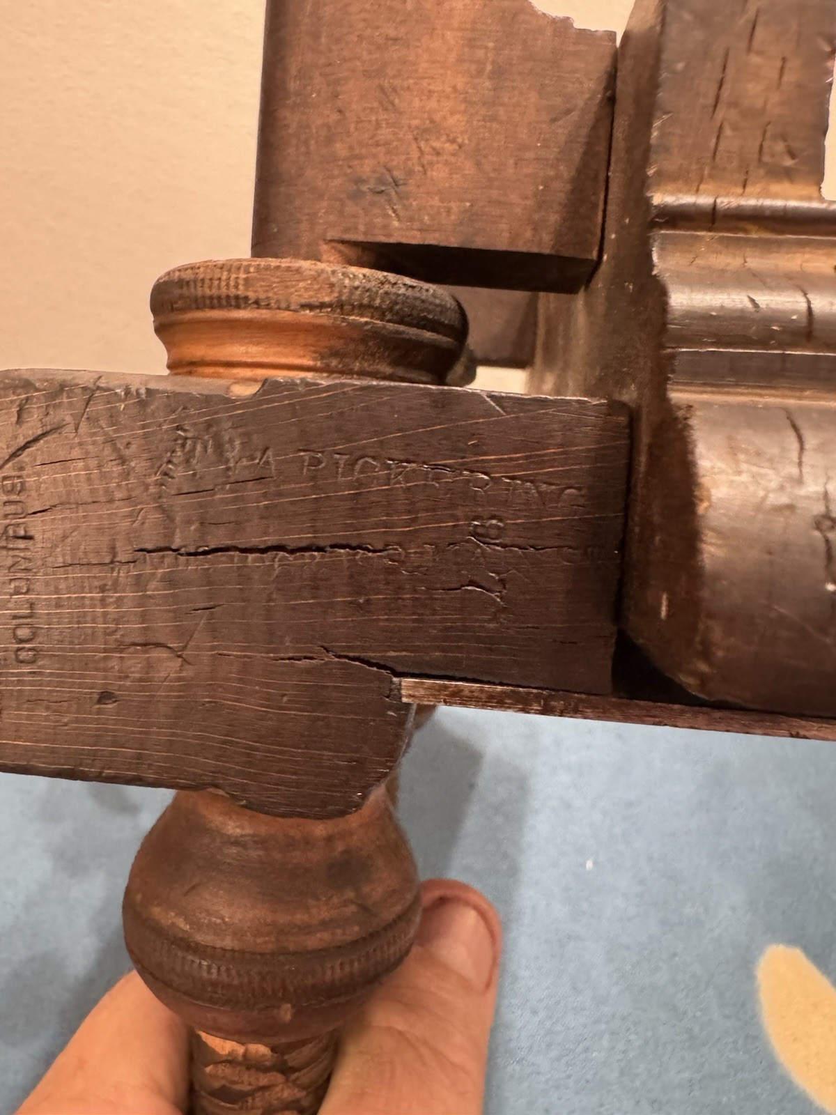 Awesome!! Ohio Tool Co. Antique Original Wooden Plow Plane w/ Iron Blade Ca 1870