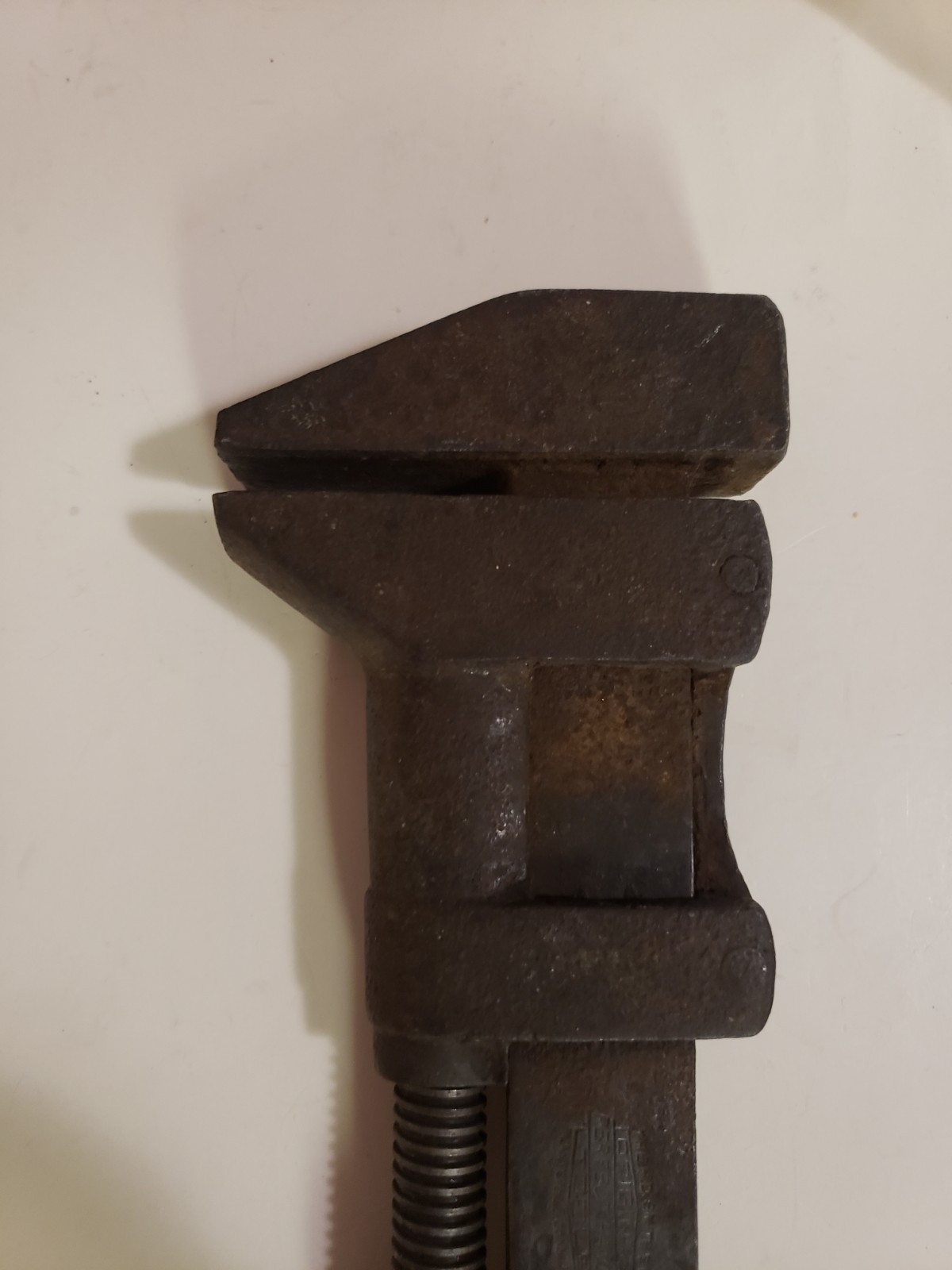 Antique 100 year old 12-1/2″ H D Smith Perfect Handle adjustable Monkey wrench