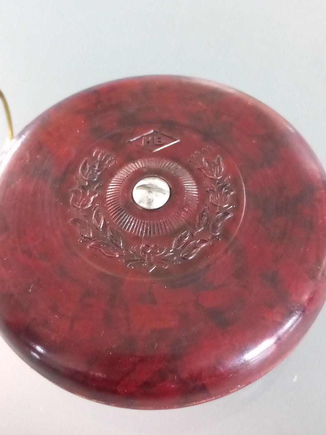 Vintage HB Tape Measure 33 FT 10 Metres Aiqubi Brand Bakelite.Case China.VGC.